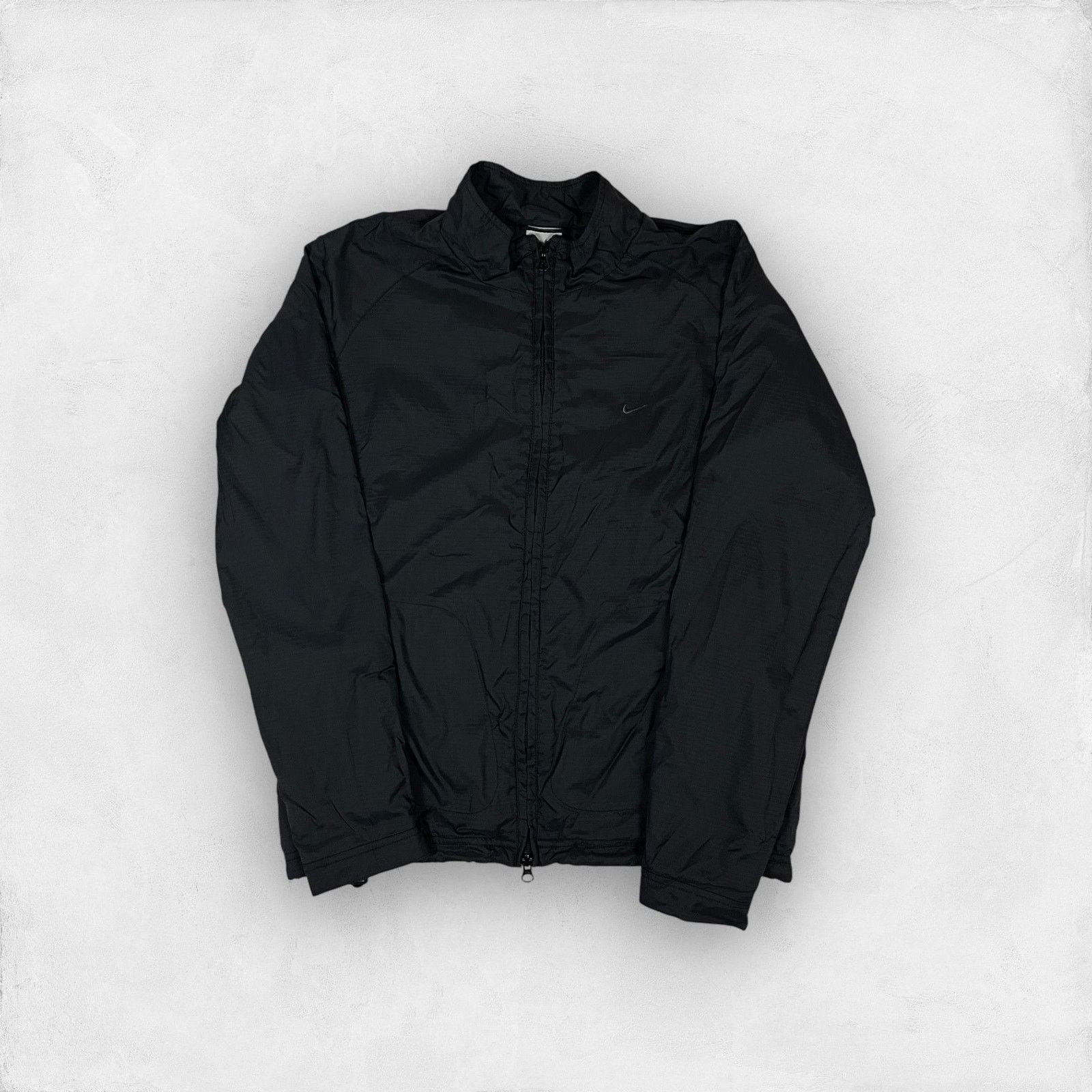 Nike × Vintage Nike Men's Black Long Sleeve Full Zip Windbreaker Jacket M Size US M / EU 48-50 / 2 - 1 Thumbnail