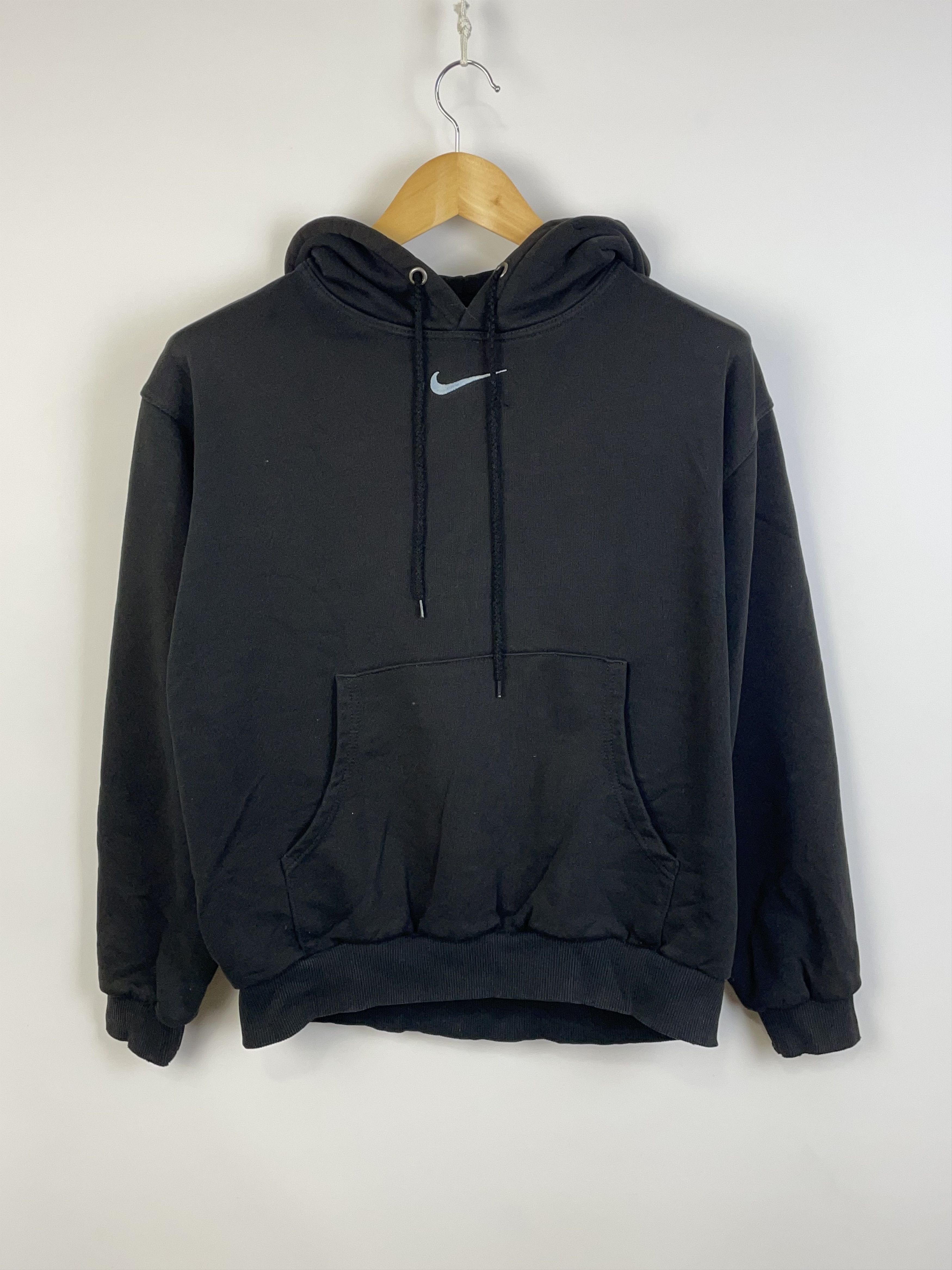 Black Vintage Nike Hoodie Center Swoosh | Grailed