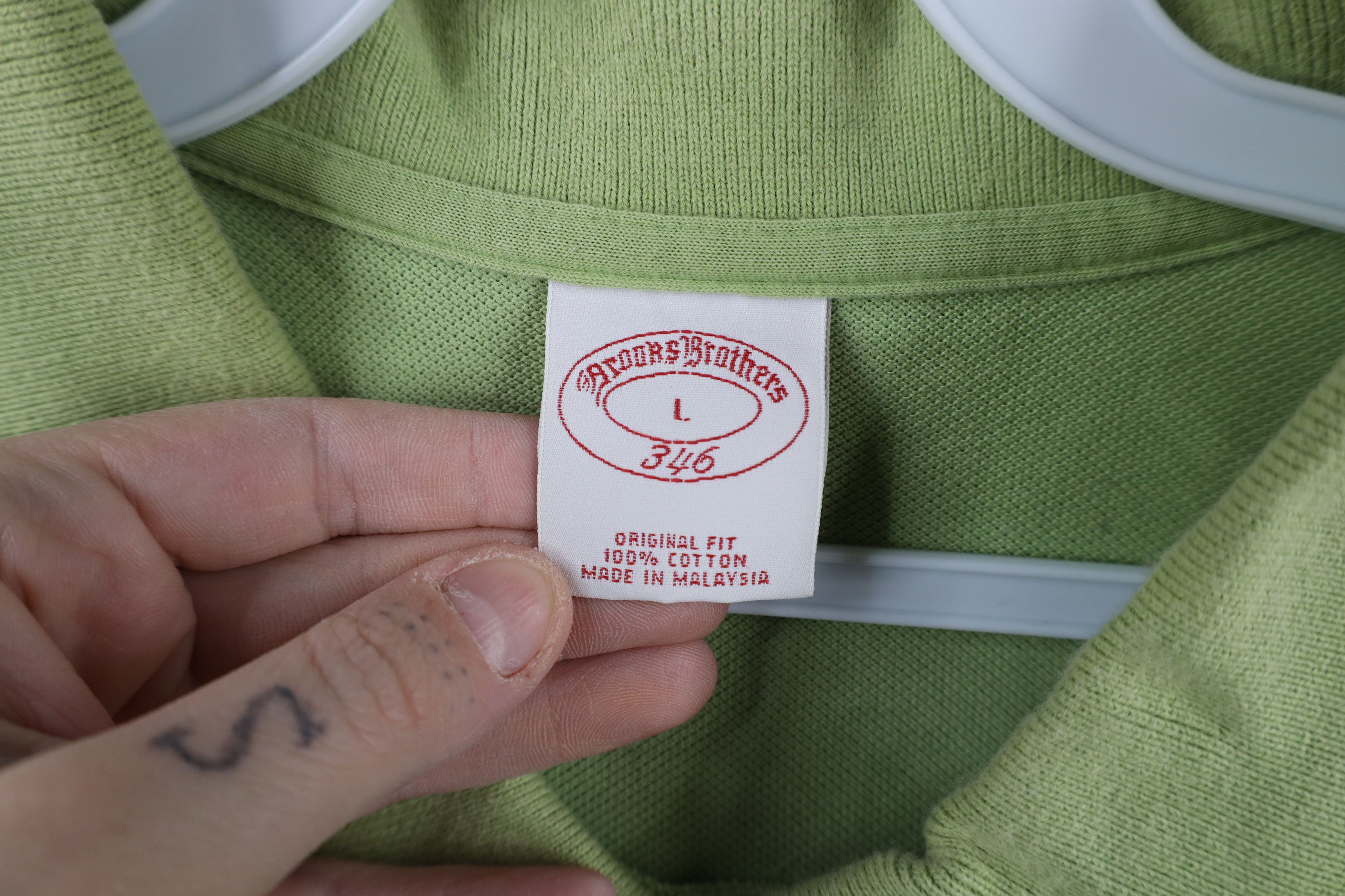 Brooks Brothers × Vintage Vintage Brooks Brothers Original Fit Pique Cotton Golf Polo Size US L / EU 52-54 / 3 - 8 Thumbnail