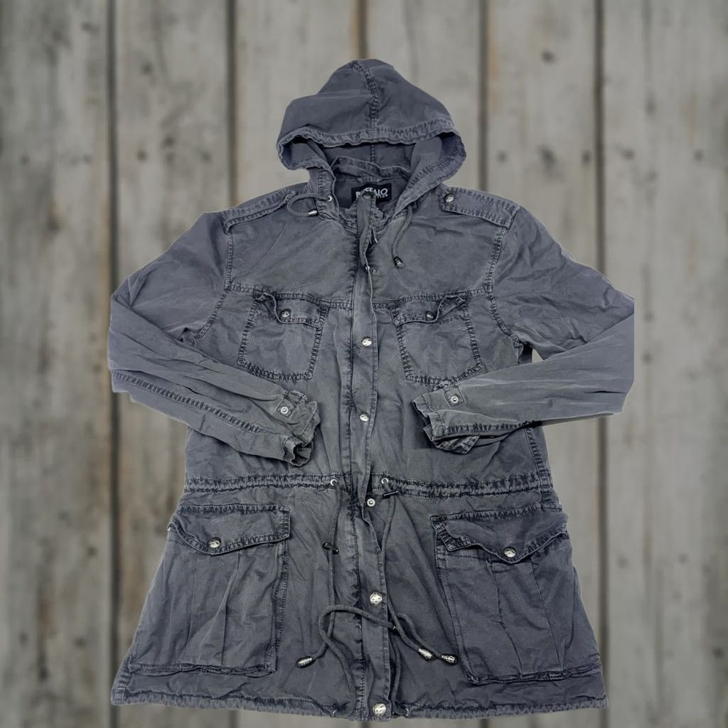 Buffalo David Bitton VINTAGE Army Parka Womens Hooded Jacket Gray Large (Note: Vintage rule applied; if not vintage, omit) Size L / US 10 / IT 46 - 1 Thumbnail