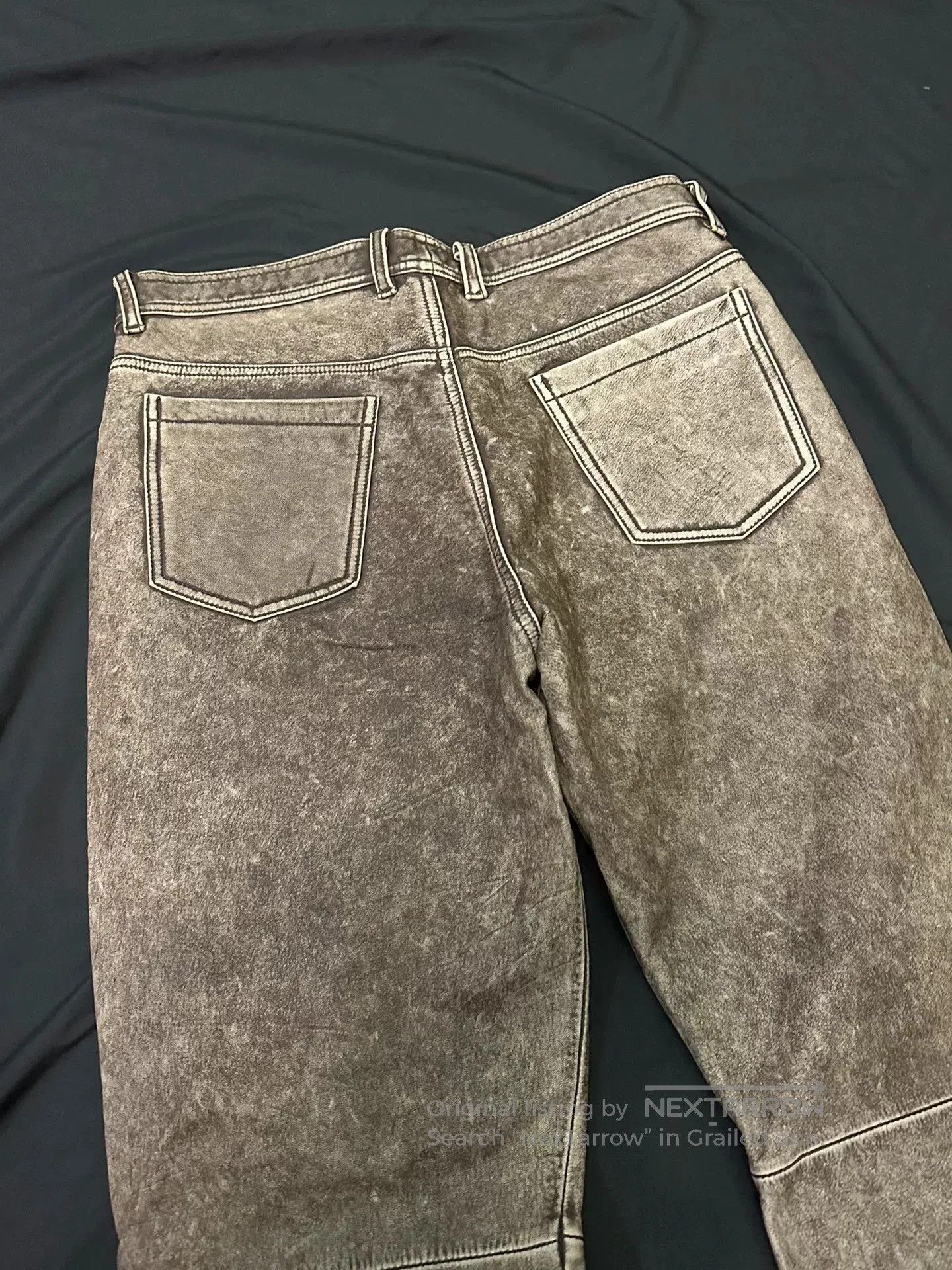 Vintage vintage japanese leather pants with unique finish. Size US 34 / EU 50 - 8 Thumbnail