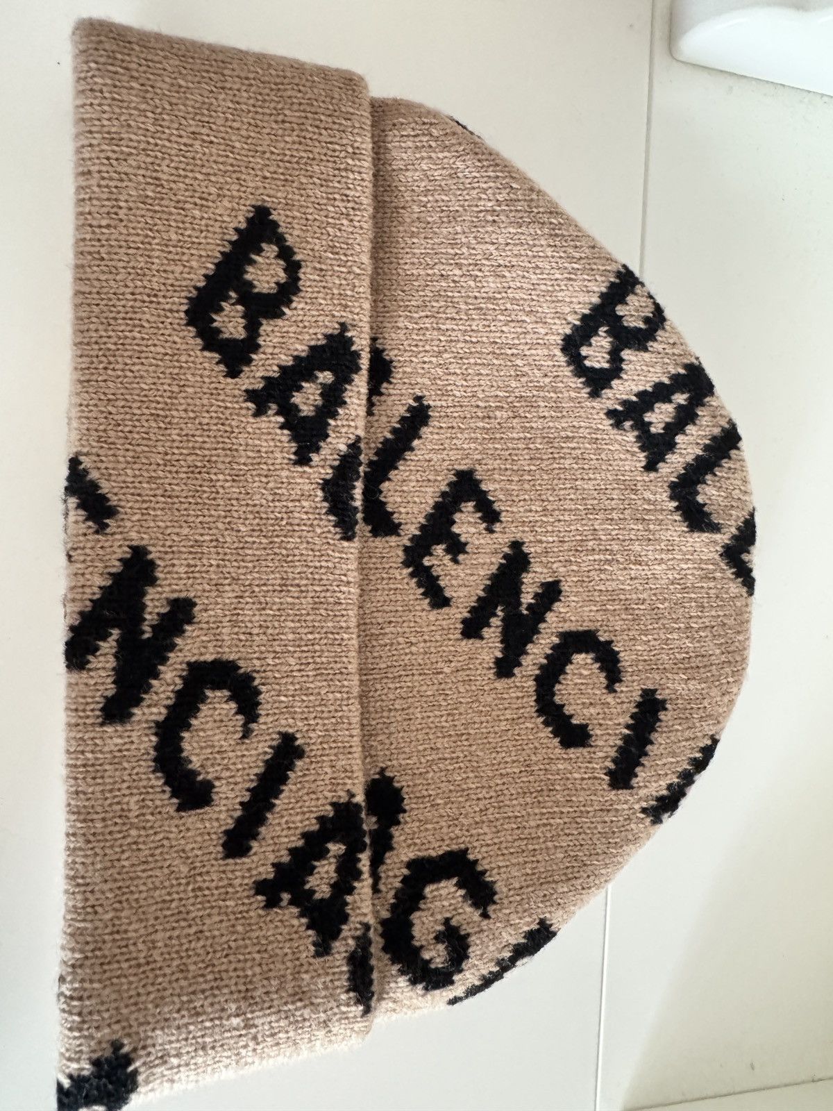 Balenciaga Balenciaga All Over Logo Knit Beanie FW22 Made in Italy Size ONE SIZE - 4 Thumbnail