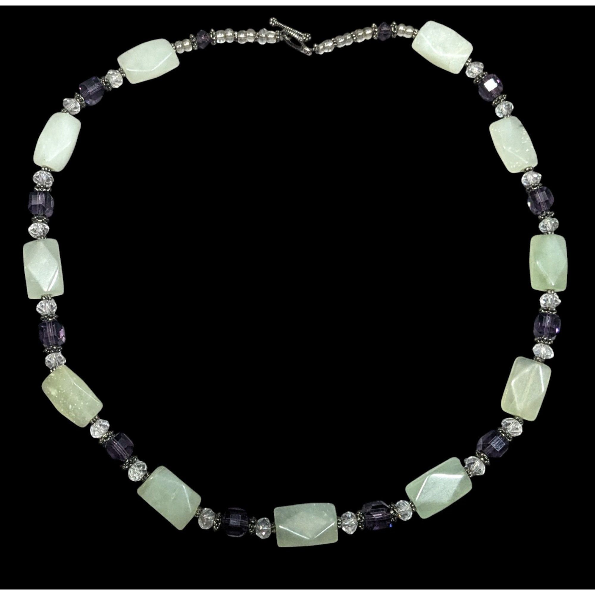 Other Handmade Aventurine And Purple Glass Beaded Necklace Size ONE SIZE - 1 Thumbnail