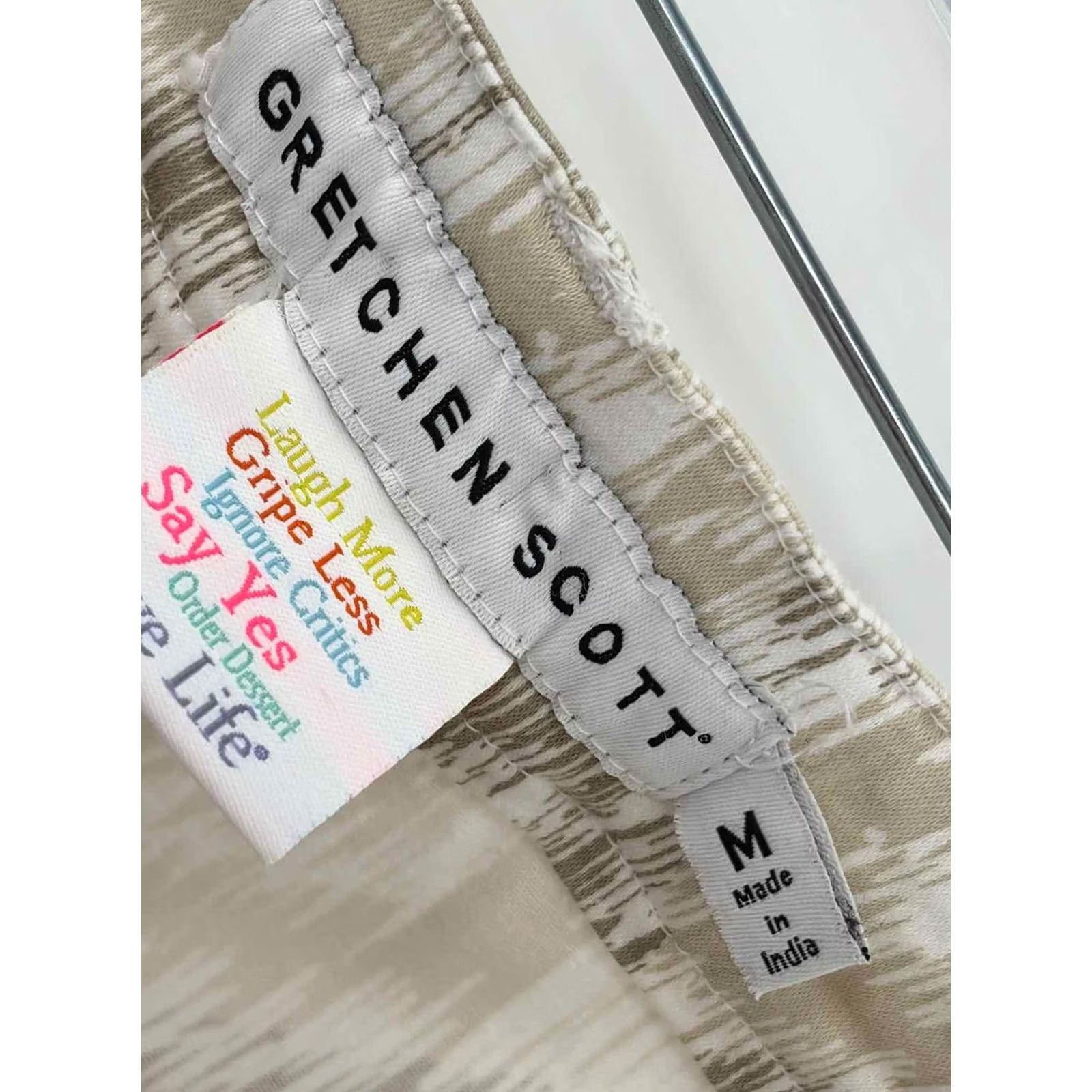Vintage VINTAGE Gretchen Scott Printed Pants Tan Medium Regular Size 32" / US 10 / IT 46 - 3 Thumbnail