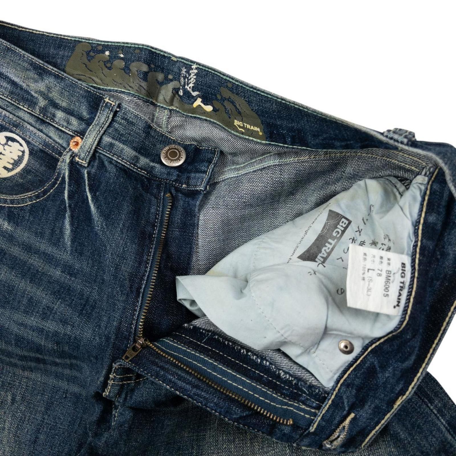 Other Vintage Big Train Embroidered Japanese Denim Jeans Size W33 Size US 33 - 7 Thumbnail