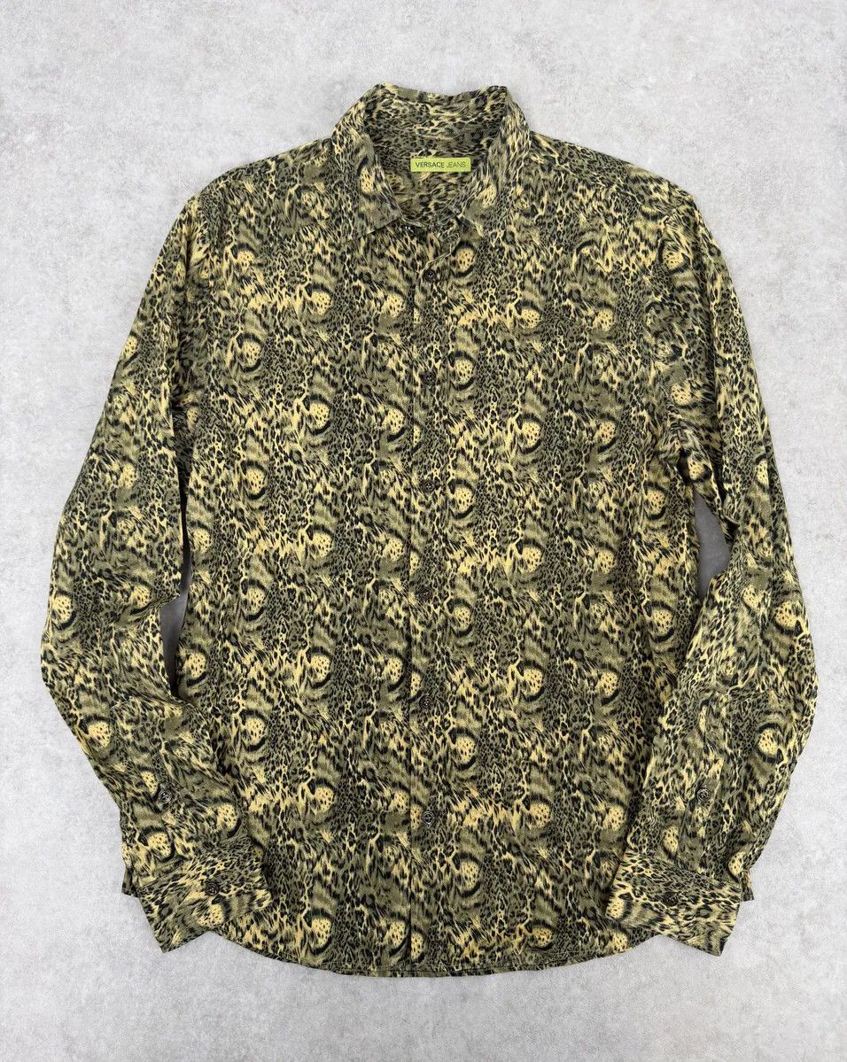 Versace Versace Leopard Print Mafia Shirt Size US S / EU 44-46 / 1 - 1 Thumbnail