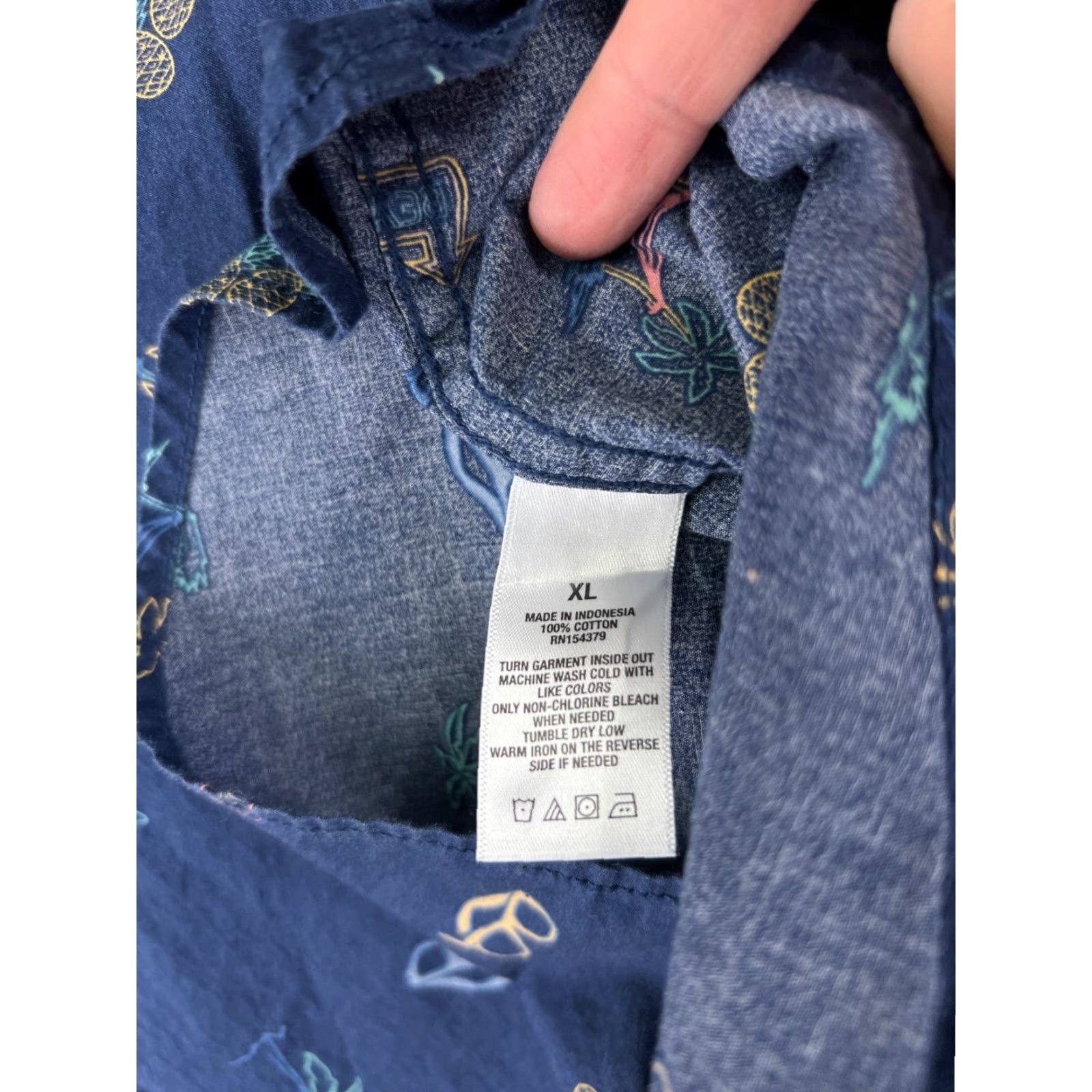Aeropostale Aeropostale Shirt Adult Extra Large Blue Pineapple Palm Tree All Over Print Cott Button-Up Size US XL / EU 56 / 4 - 5 Thumbnail