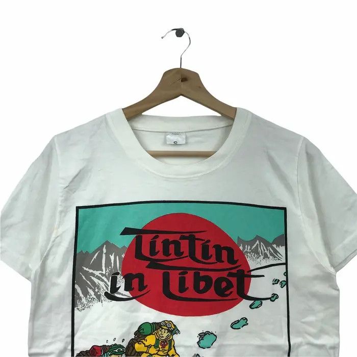 Vintage Vtg 90’ The Adventures Of TINTIN In TIBET CARTOON Tee Shirt Size US S / EU 44-46 / 1 - 2 Thumbnail