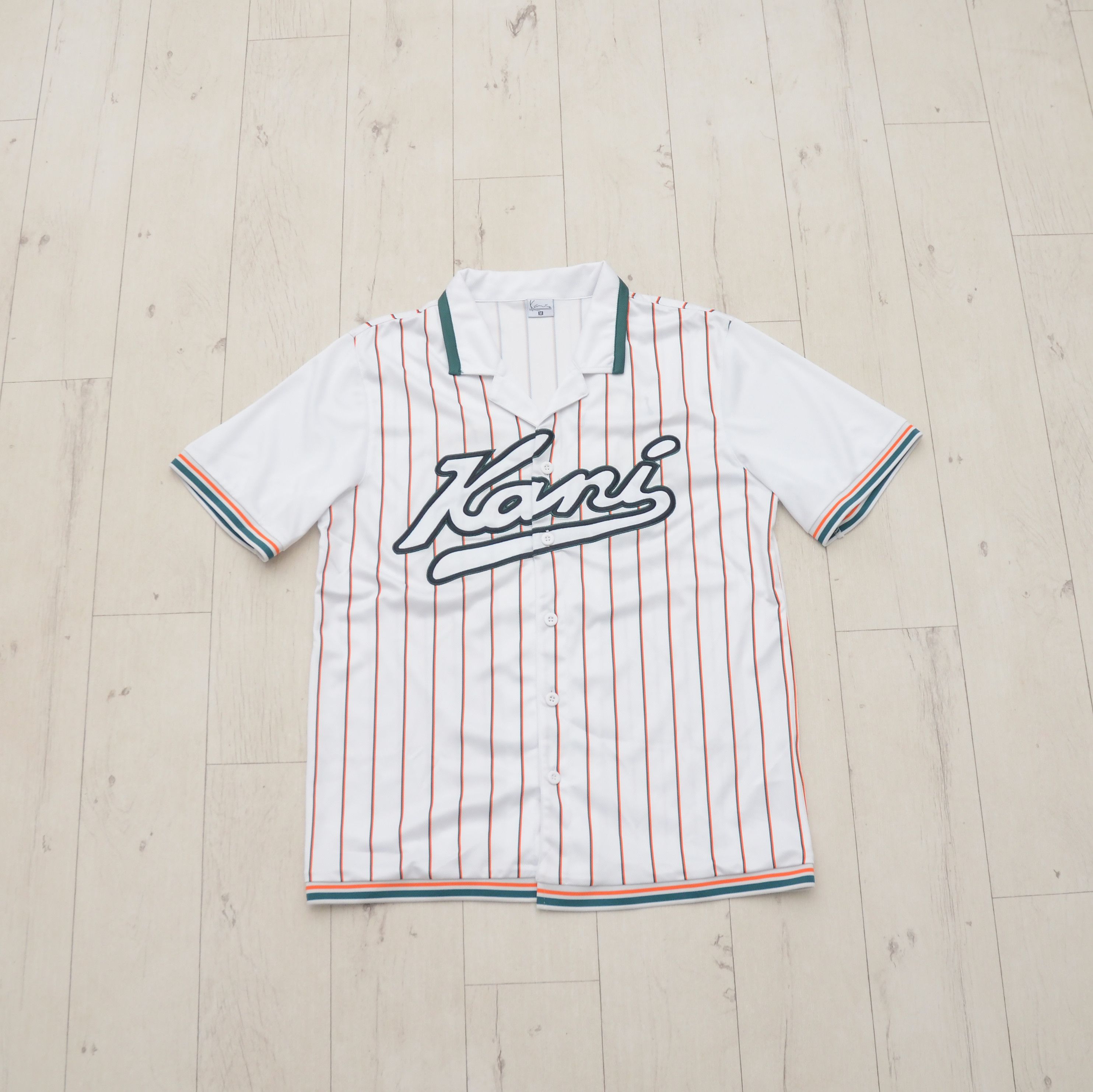 Karl Kani Karl Kani Baseball Jersey Shirt Striped Hip Hop Streetwear Size M / US 6-8 / IT 42-44 - 1 Thumbnail