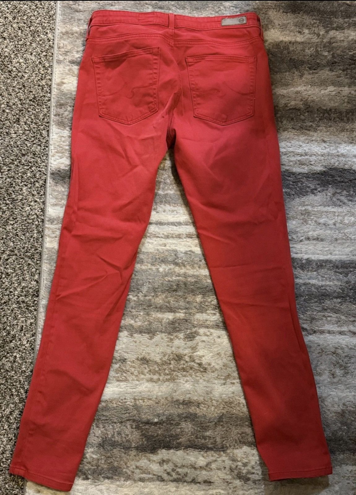 AG Adriano Goldschmied AG Adriano Goldschmied Abbey Skinny Ankle Jeans Red Size 26 Size 26" / US 2 / IT 38 - 5 Thumbnail
