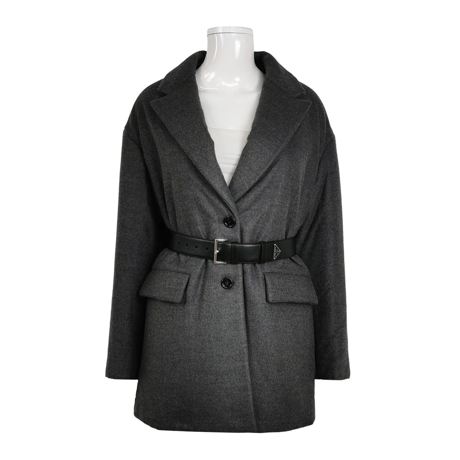 Prada Prada Wool Cashmere Belted Coat Size 40 Size S / US 4 / IT 40 - 1 Thumbnail