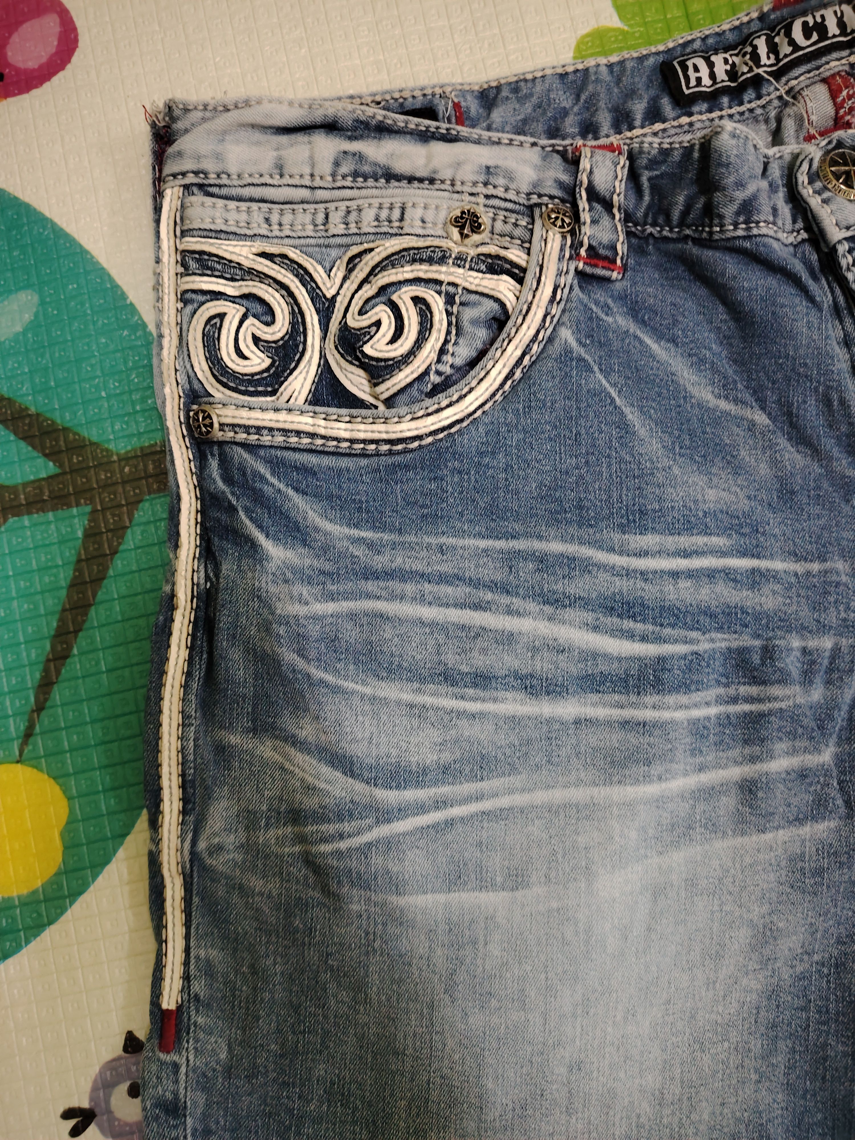 Affliction VINTAGE BLACK PREMIUM AFFLICTION "ACE" JEANS Size US 36 / EU 52 - 4 Thumbnail