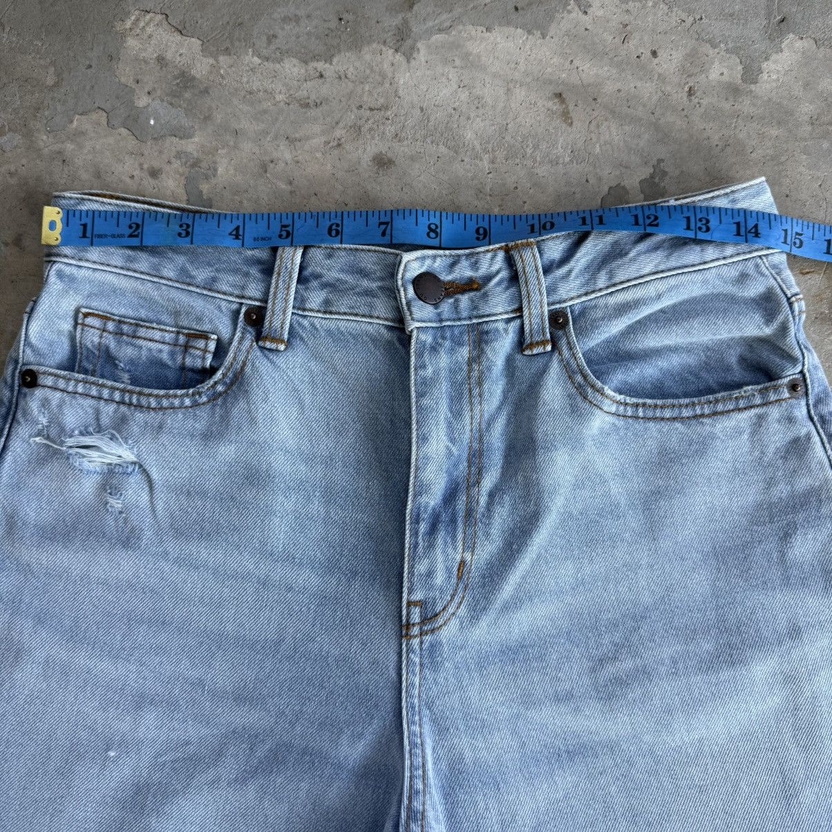Japanese Brand W29x29.5 Vintage Japanese Wide Leg Distressed Denim Jean Size US 29 - 5 Thumbnail