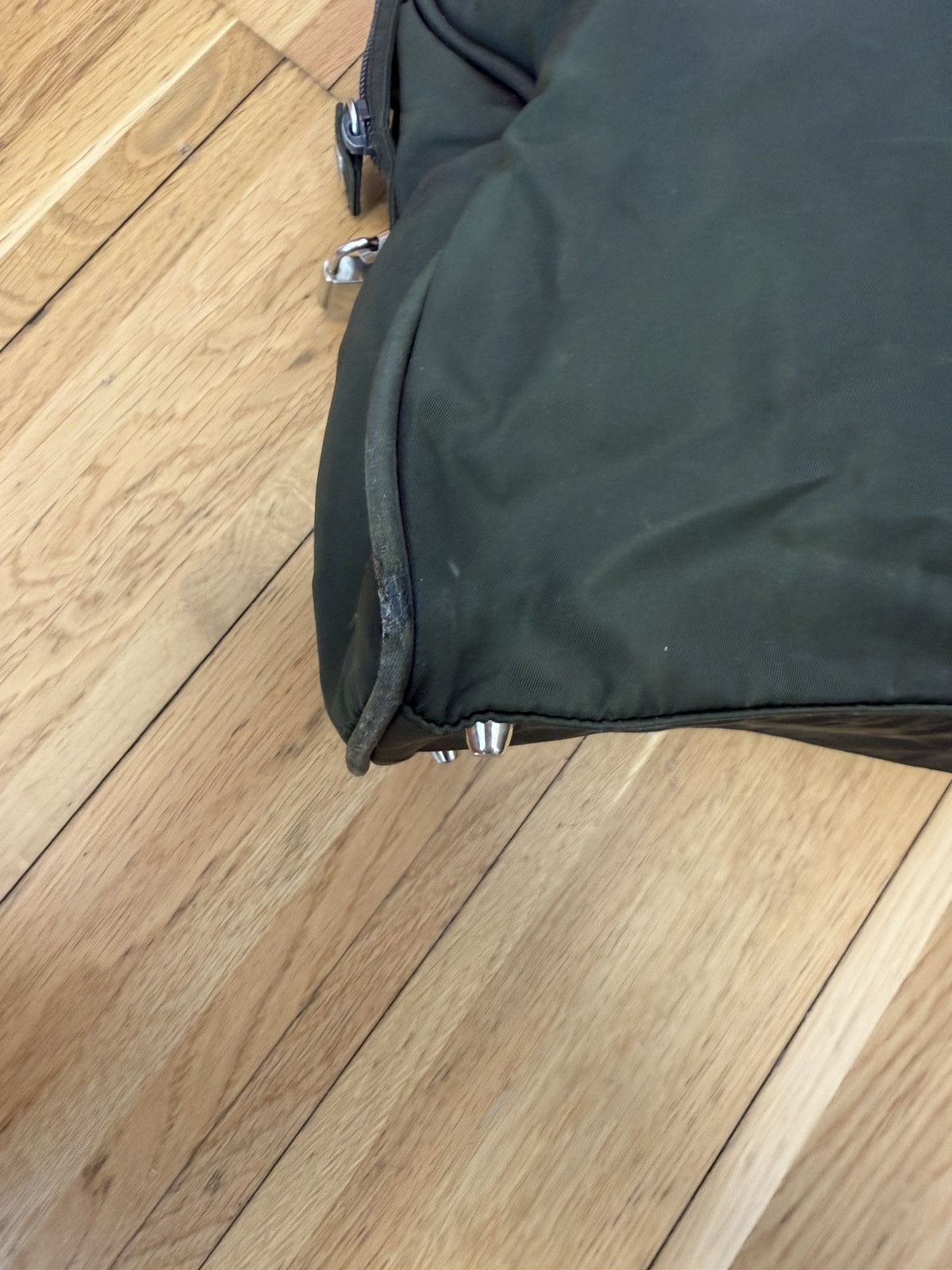 Prada Vintage Prada Tessuto Nylon Briefcase — Olive Green Size ONE SIZE - 7 Thumbnail