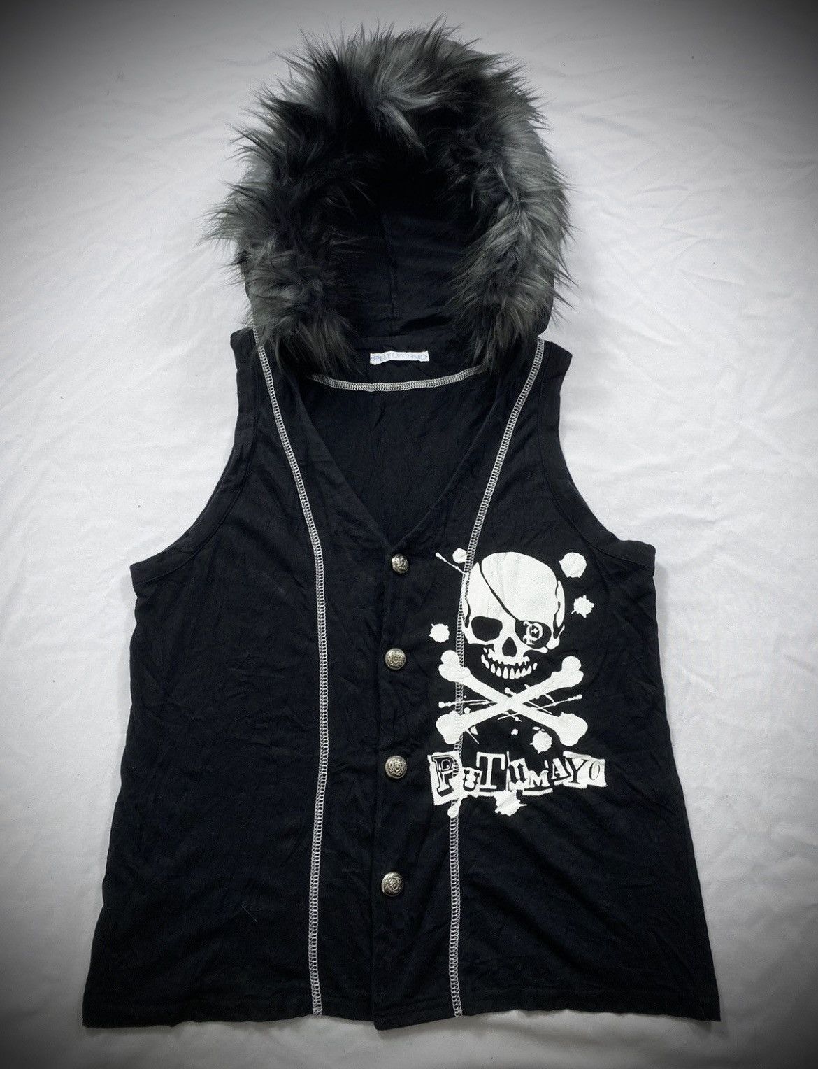Japanese Brand gothic skull Putumayo fur hoodie shortsleeve ifsix lgb style Size US S / EU 44-46 / 1 - 1 Thumbnail