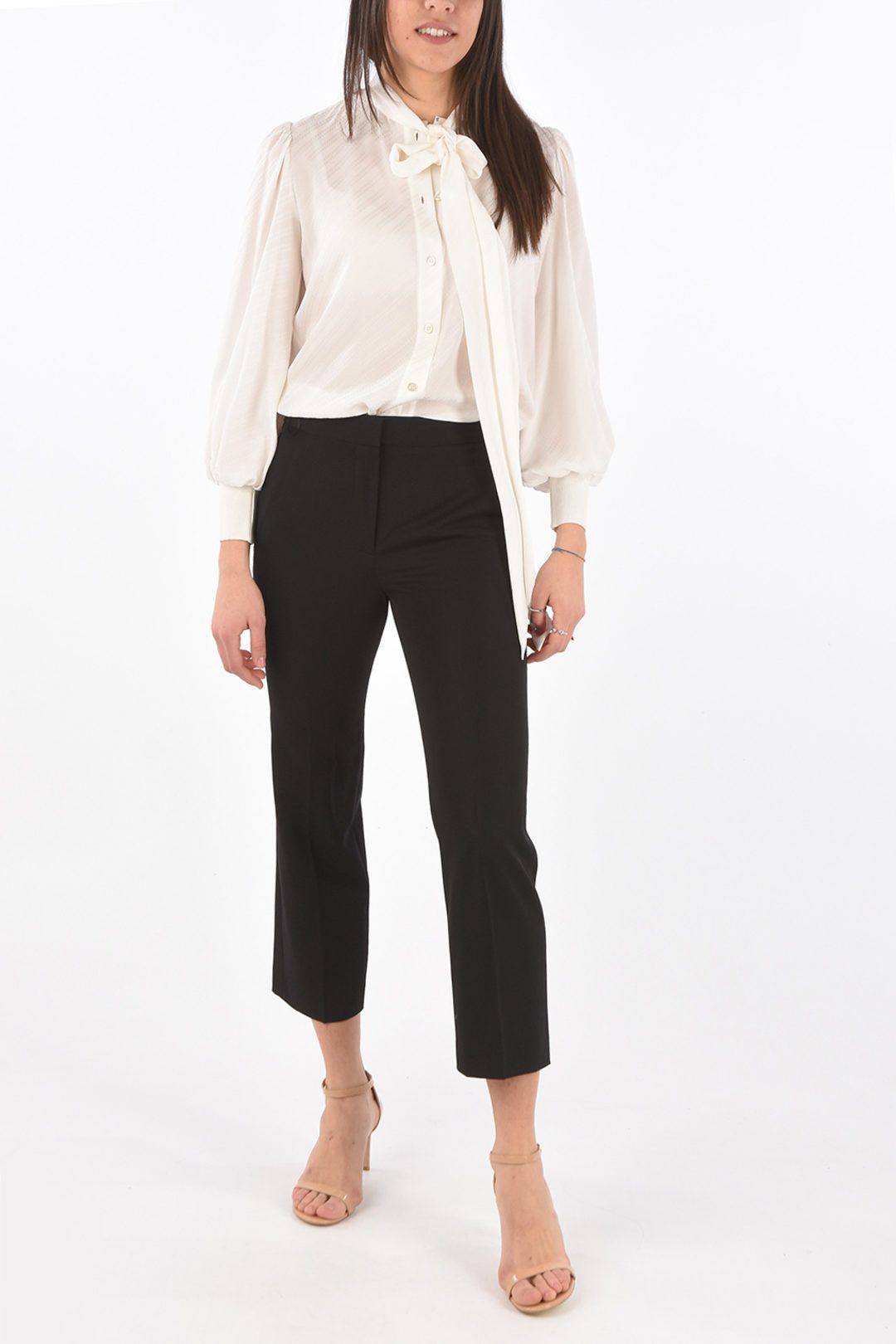 Stella McCartney og1mm0824 Hidden Fastening Wool Pant in Black Size 30" / US 8 / IT 44 - 4 Thumbnail