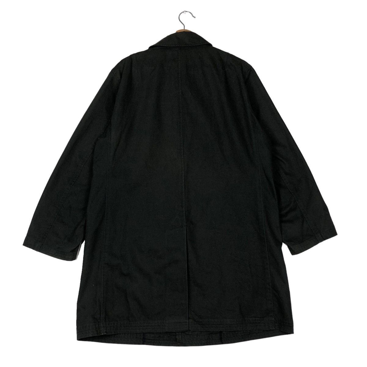 Issey Miyake 🔥Vintage Long Jacket Rich Black Junmen Japan Made Size US L / EU 52-54 / 3 - 8 Thumbnail