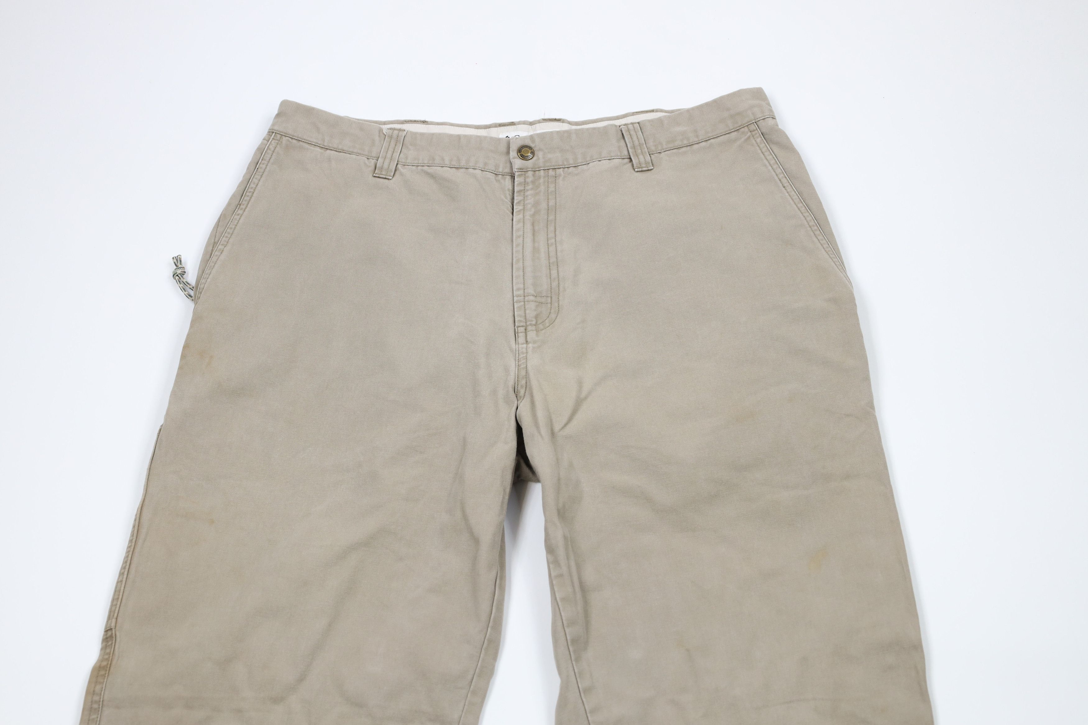 Columbia × Vintage Vintage Columbia Spell Out Canvas Wide Leg Pants Beige Size US 36 / EU 52 - 2 Thumbnail