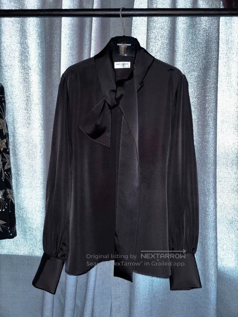 Saint Laurent Paris Saint Laurent Paris size 41 Bowtie Shirt Size US XL / EU 56 / 4 - 1 Thumbnail