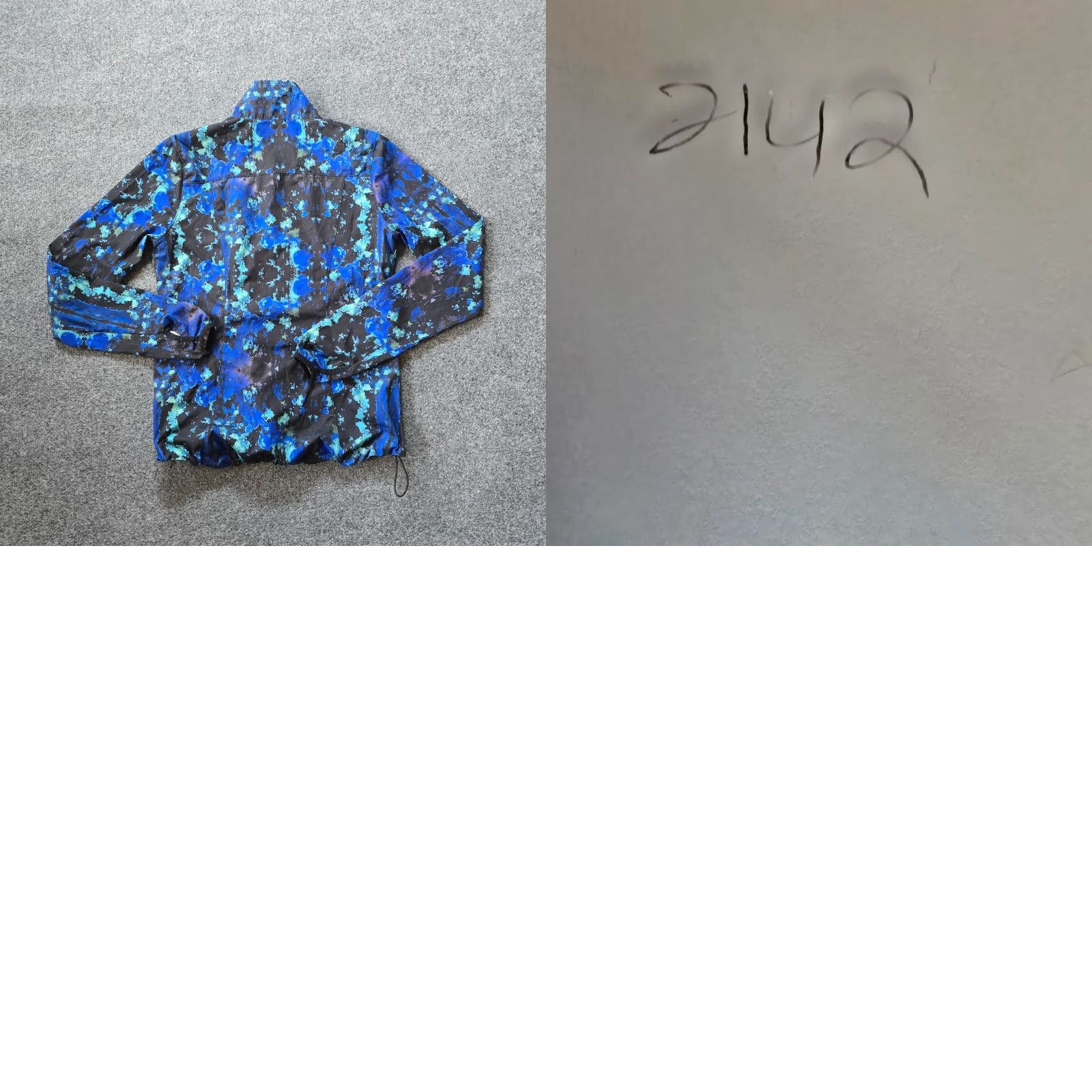 Fabletics Fabletics Jacket Women M Blue Windbreaker Watercolor Full Zip Athletic Size M / US 6-8 / IT 42-44 - 9 Thumbnail