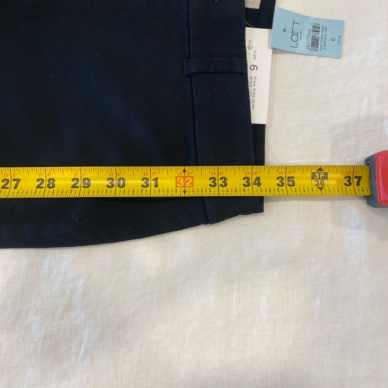 Loft NWT LOFT Women's High-Rise Slim Wide Leg Crop Pants - 6P Size 28" / US 6 / IT 42 - 7 Thumbnail