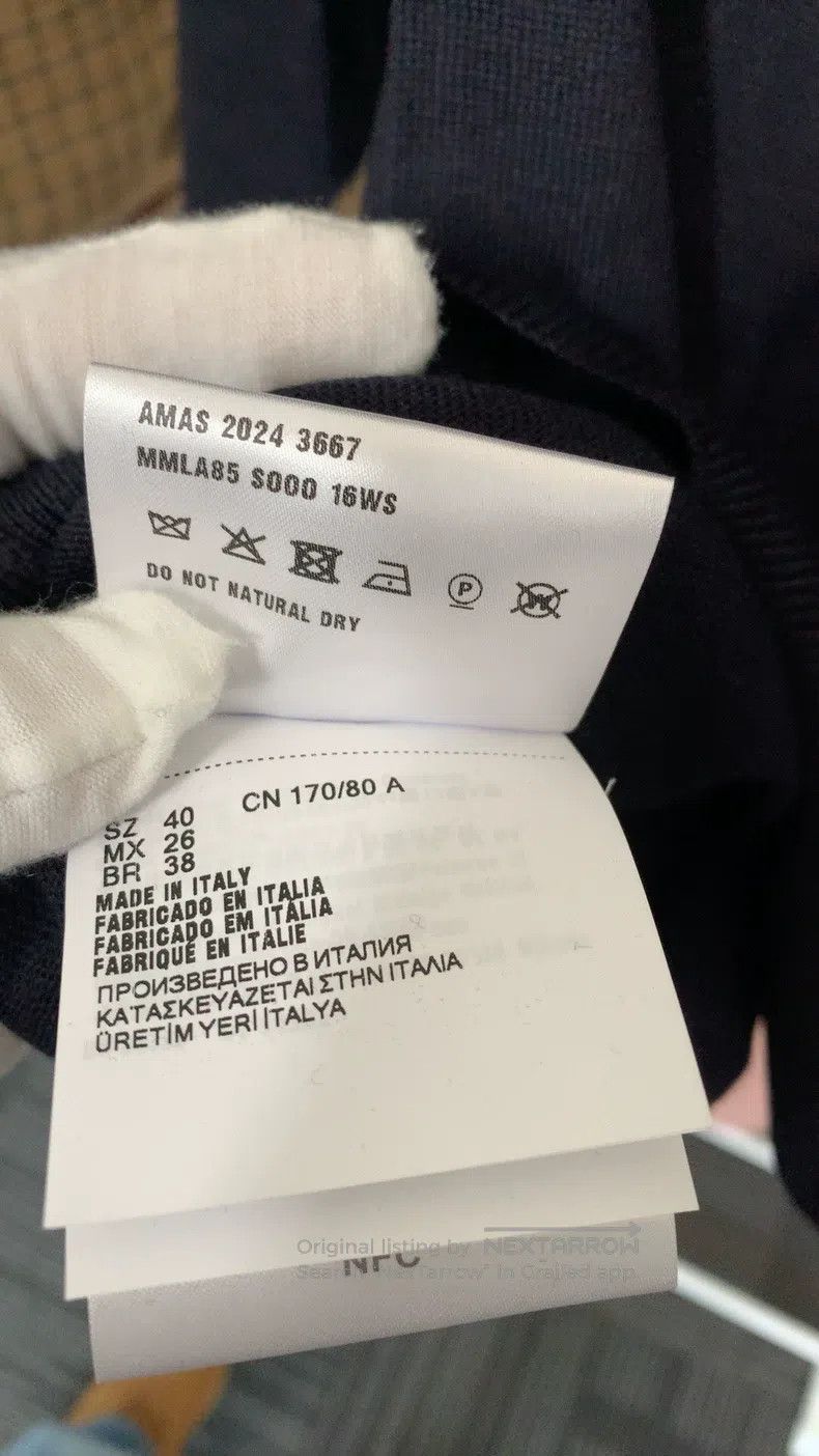 Miu Miu Miu Miu 40 Dark blue one-shoulder wool coat Size M / US 6-8 / IT 42-44 - 3 Thumbnail