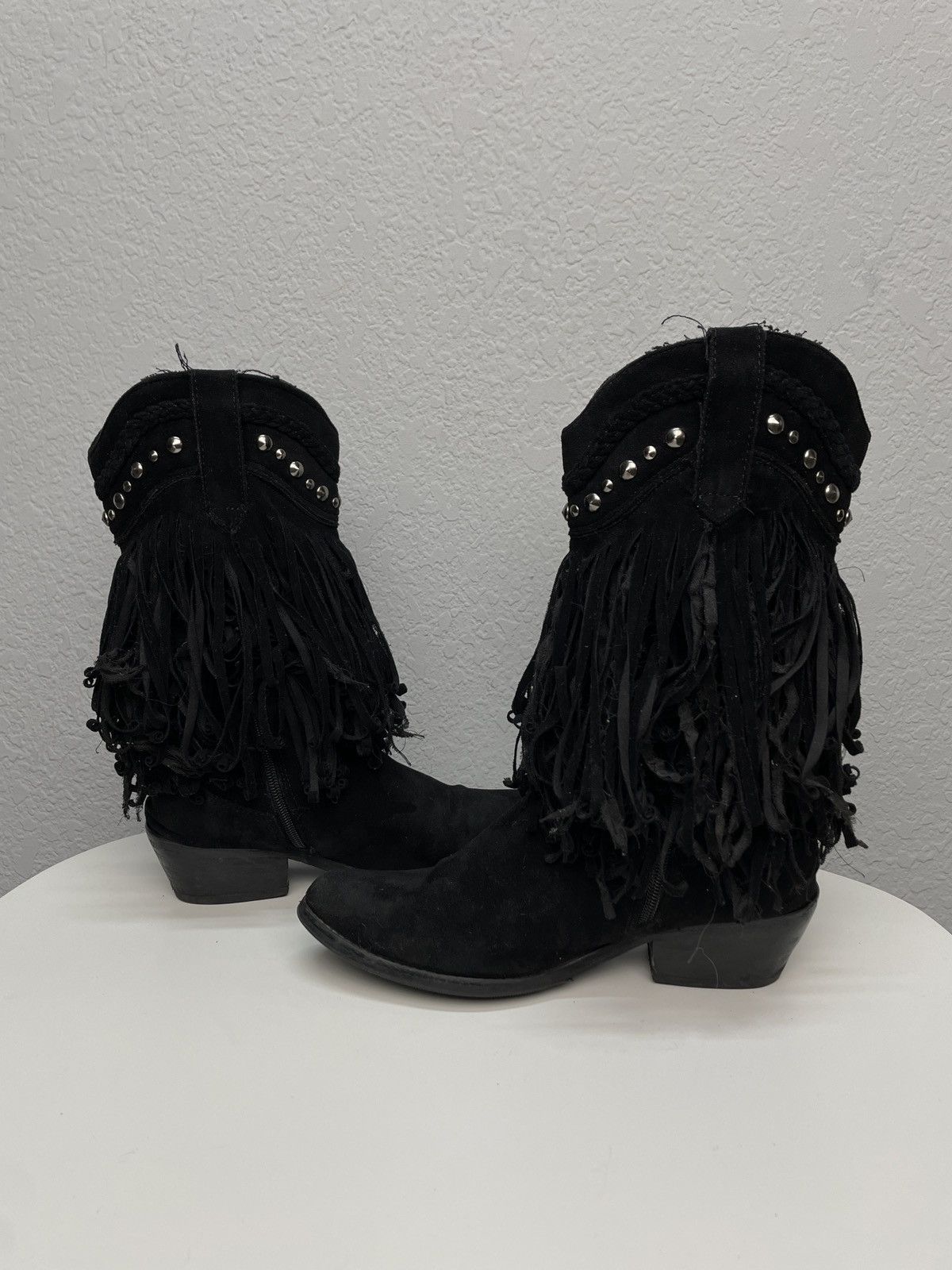 If Six Was Nine Vintage Italian AS 98 Rick Owens Style Leather Suede Boots Size US 8 / IT 38 - 4 Thumbnail