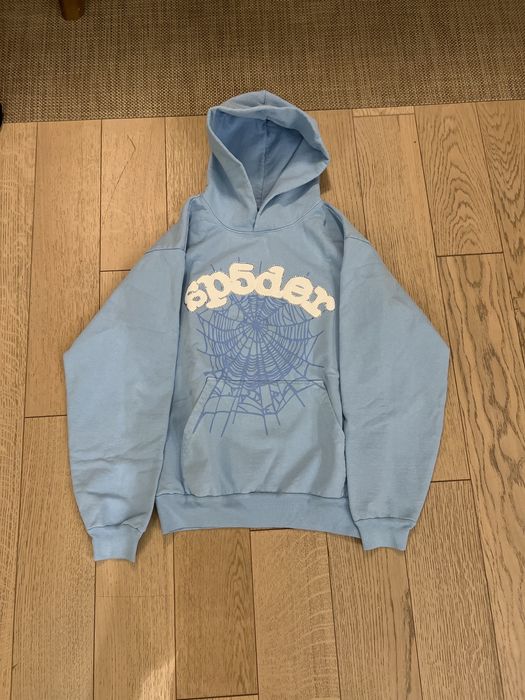 Spider Worldwide Spider Sky Blue Web Hoodie | Grailed