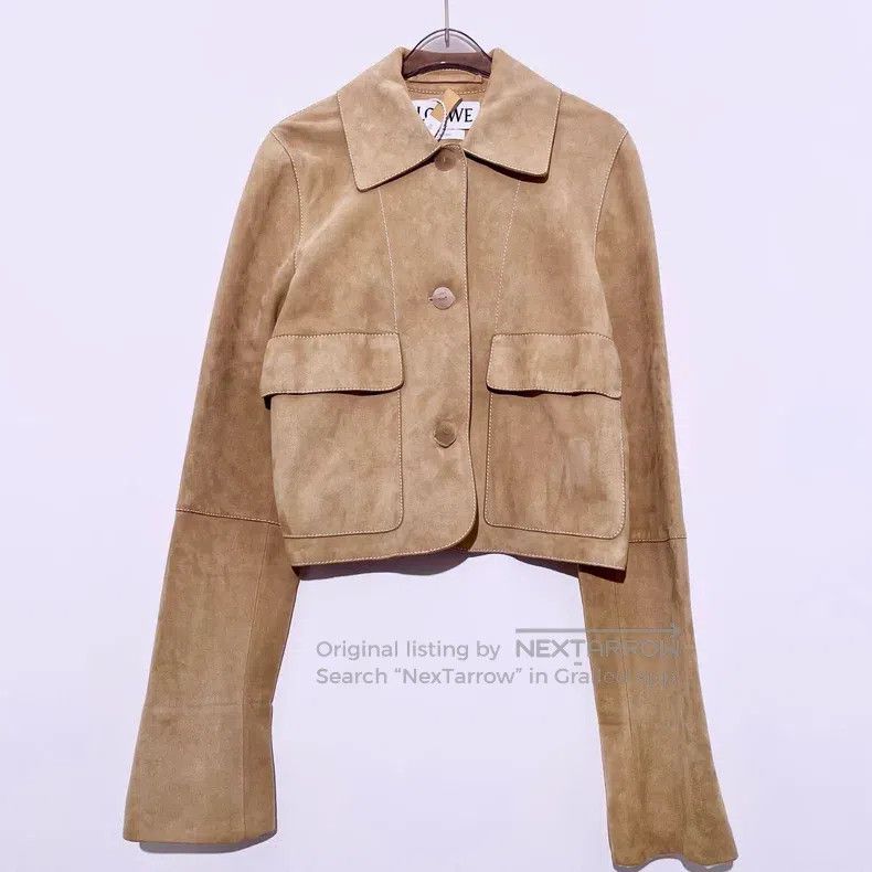 Loewe Loewe Khaki Sheepskin Collar Jacket Size XXS / US 00 / IT 34 - 1 Thumbnail
