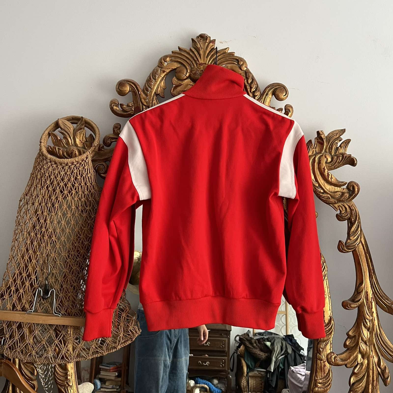 Adidas Adidas Vintage 80s Red Track Jacket Size S / US 4 / IT 40 - 2 Thumbnail