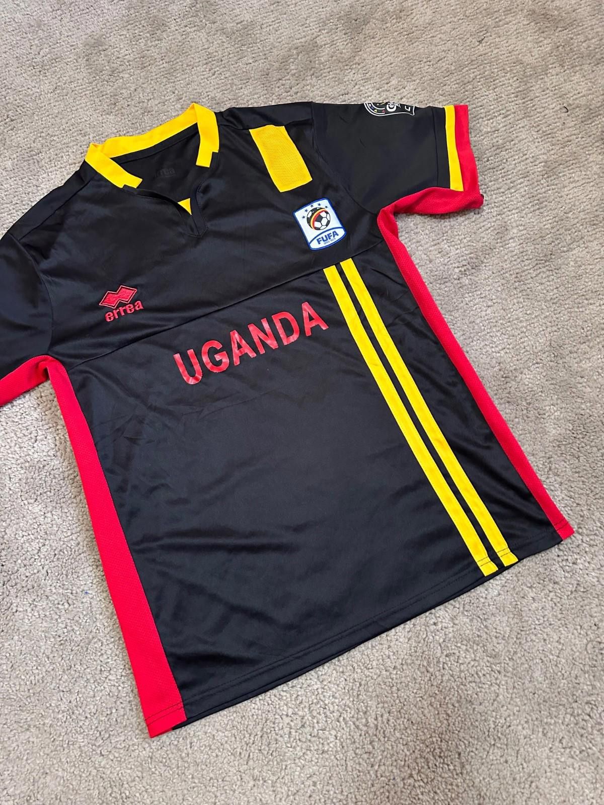 Errea 2017 Errea Fufa Uganda National Team Black Soccer Jersey Size US M / EU 48-50 / 2 - 2 Thumbnail