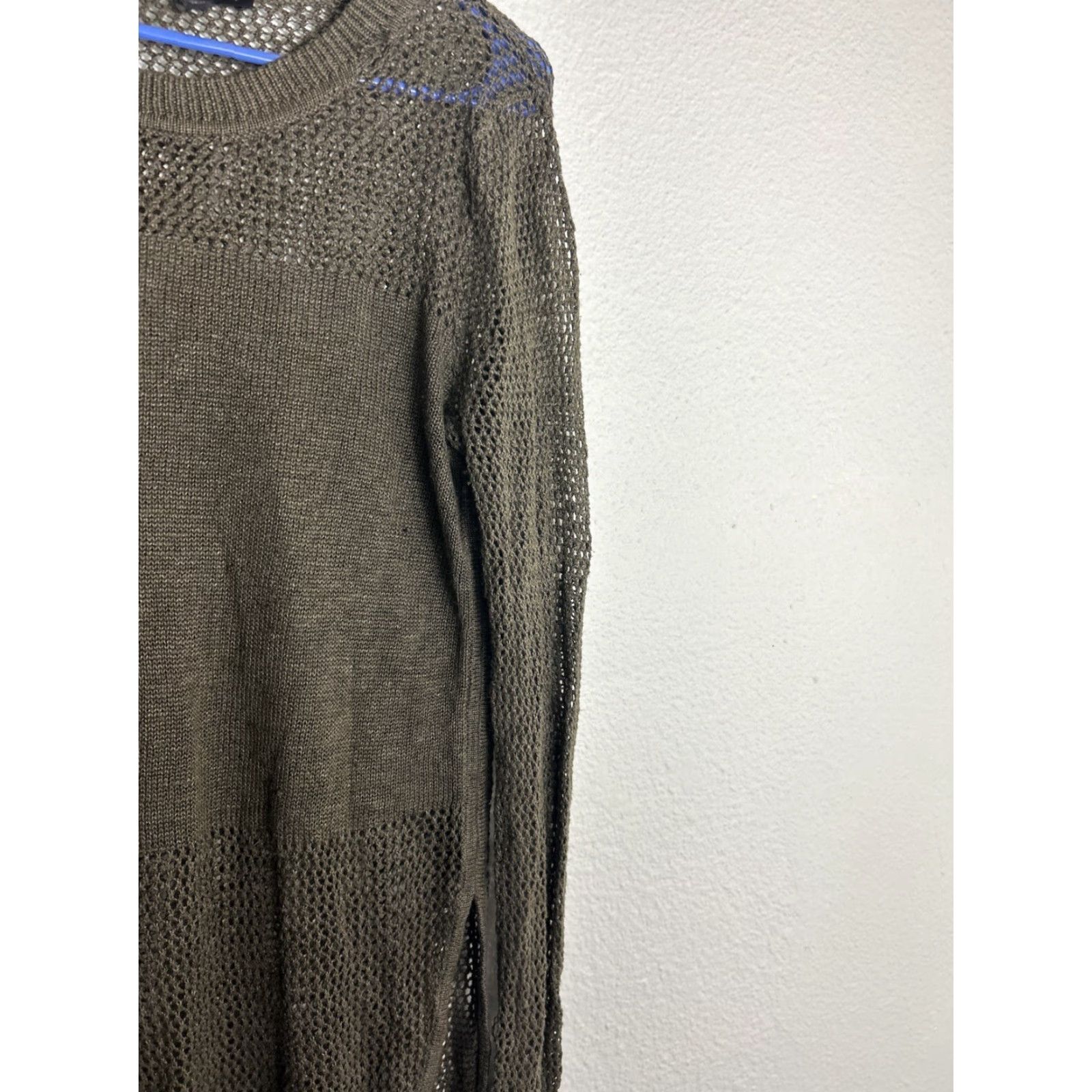 Banana Republic Banana Republic Women's Small Green Loose Knit Striped Sweater Size S / US 4 / IT 40 - 5 Thumbnail