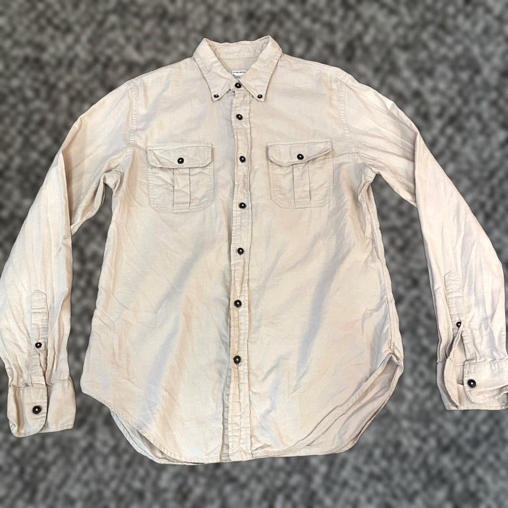 Club Monaco Club Monaco Shirt Mens Medium Slim Fit Button-Down Utility Tan Cotton Khaki Beige Size US M / EU 48-50 / 2 - 1 Thumbnail