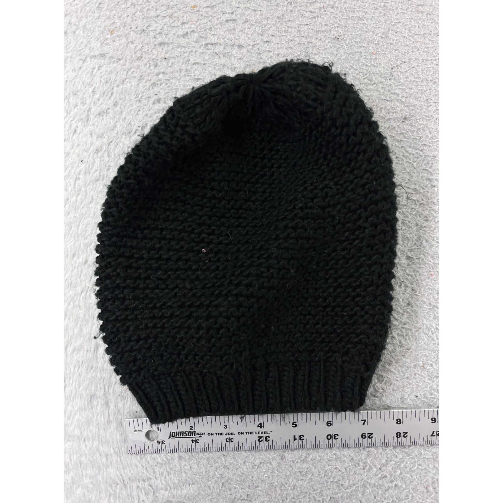 Vintage Putnam Sourcing Group Beanie Women One Size Black Knit 100% Acrylic Ski Hat/Cap Beanie Size ONE SIZE - 2 Thumbnail