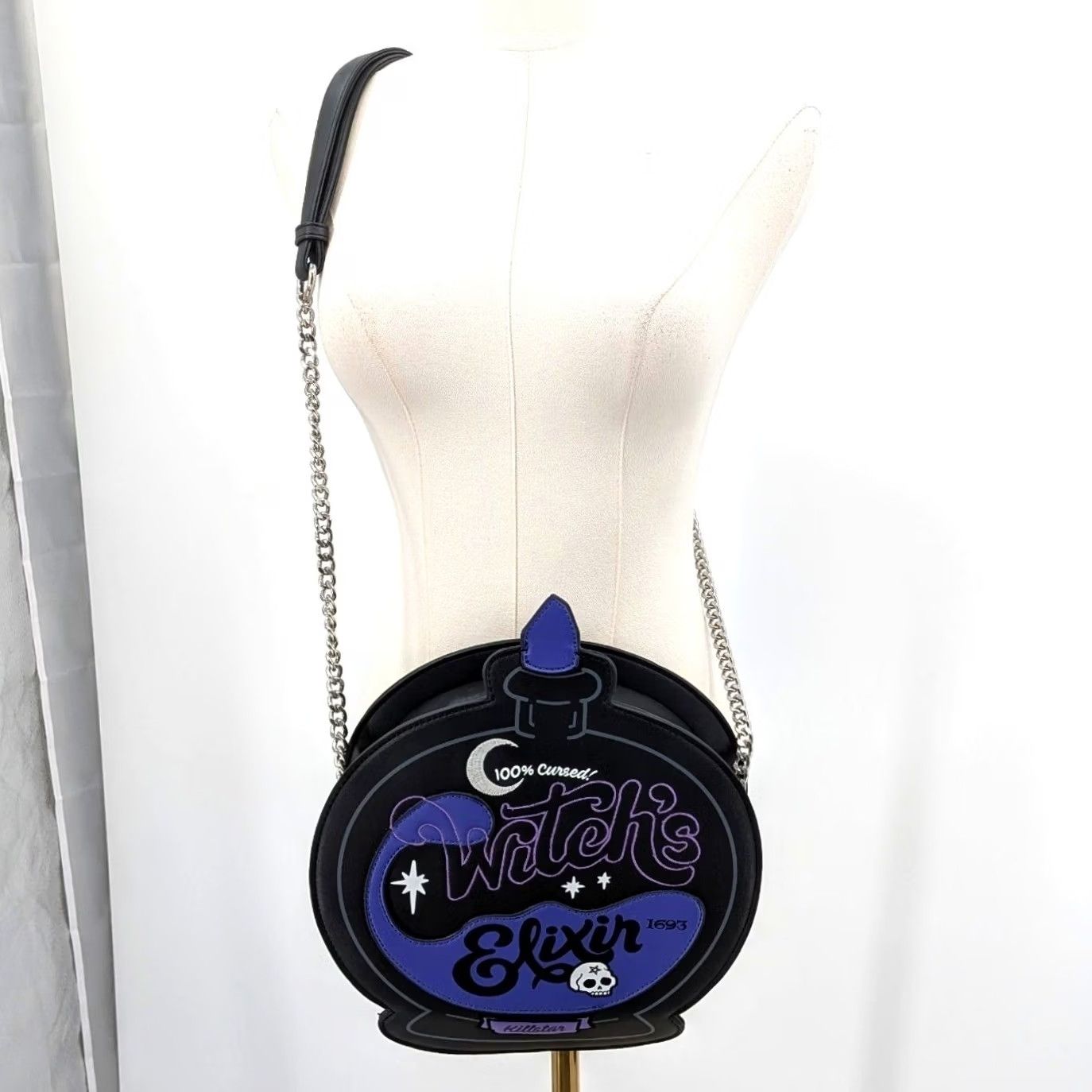 Killstar Killstar Witch Elixir Large Crossbody Bag Gothic Potion Bottle P purse Size ONE SIZE - 2 Thumbnail