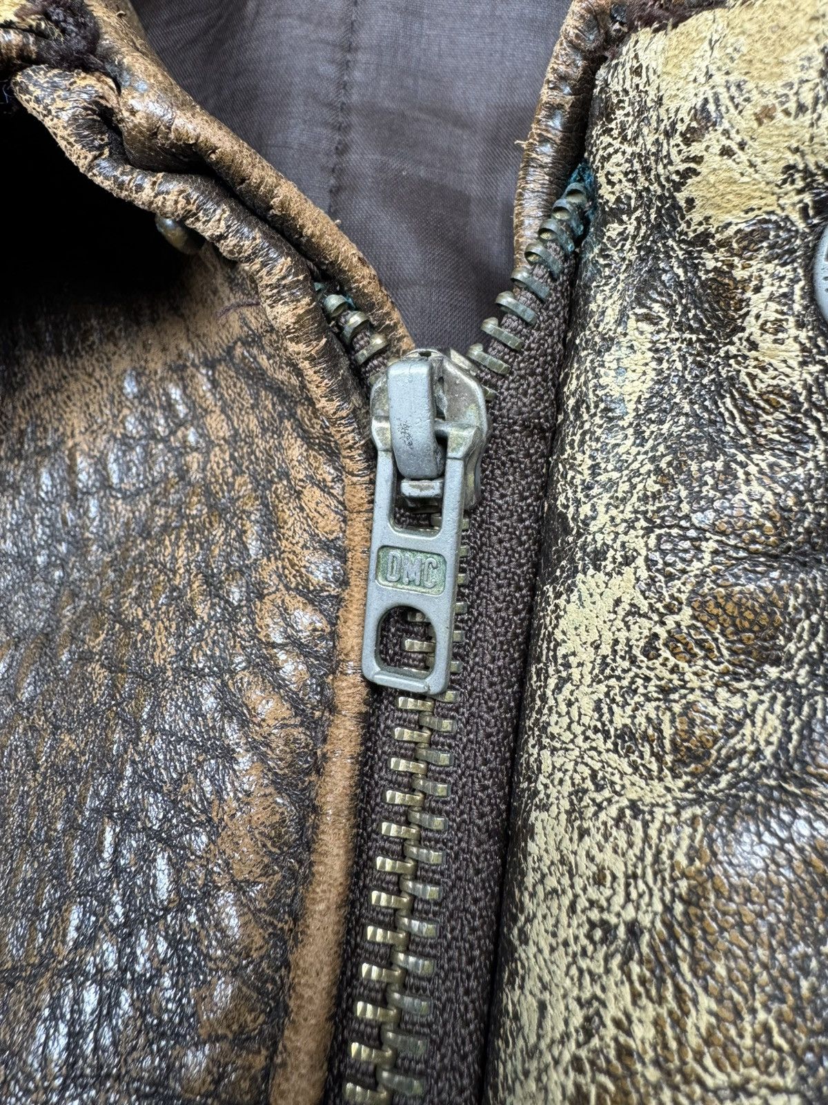 Vintage Vintage Top Gun Heavy Distressed Aviation Leather Jacket Size US L / EU 52-54 / 3 - 16 Thumbnail