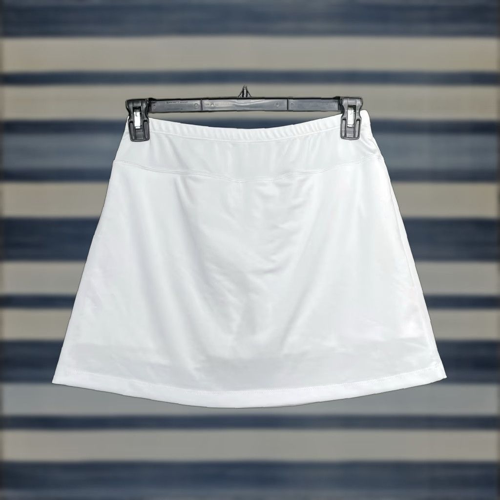 Vintage Diamond Skort Womens M White Athletic Skirt Tennis Golf Slkirt Size 32" / US 10 / IT 46 - 1 Thumbnail