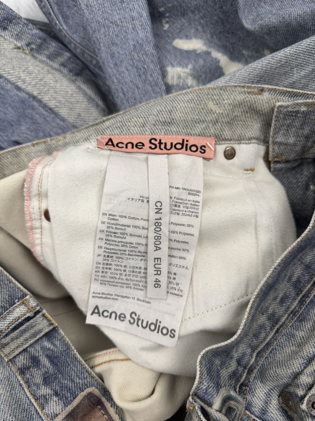 Acne Studios SS24 Acne Studios 1981M Key Chain Print Denim Size US 30 / EU 46 - 7 Thumbnail