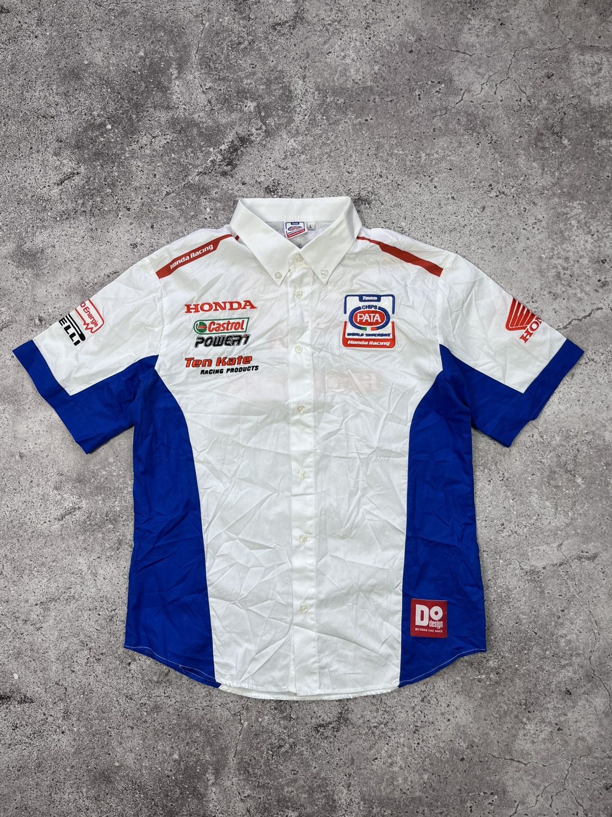 Honda Honda Racing Pata Shirt Formula 1 F1 Team Chips White Size L Size US L / EU 52-54 / 3 - 1 Thumbnail