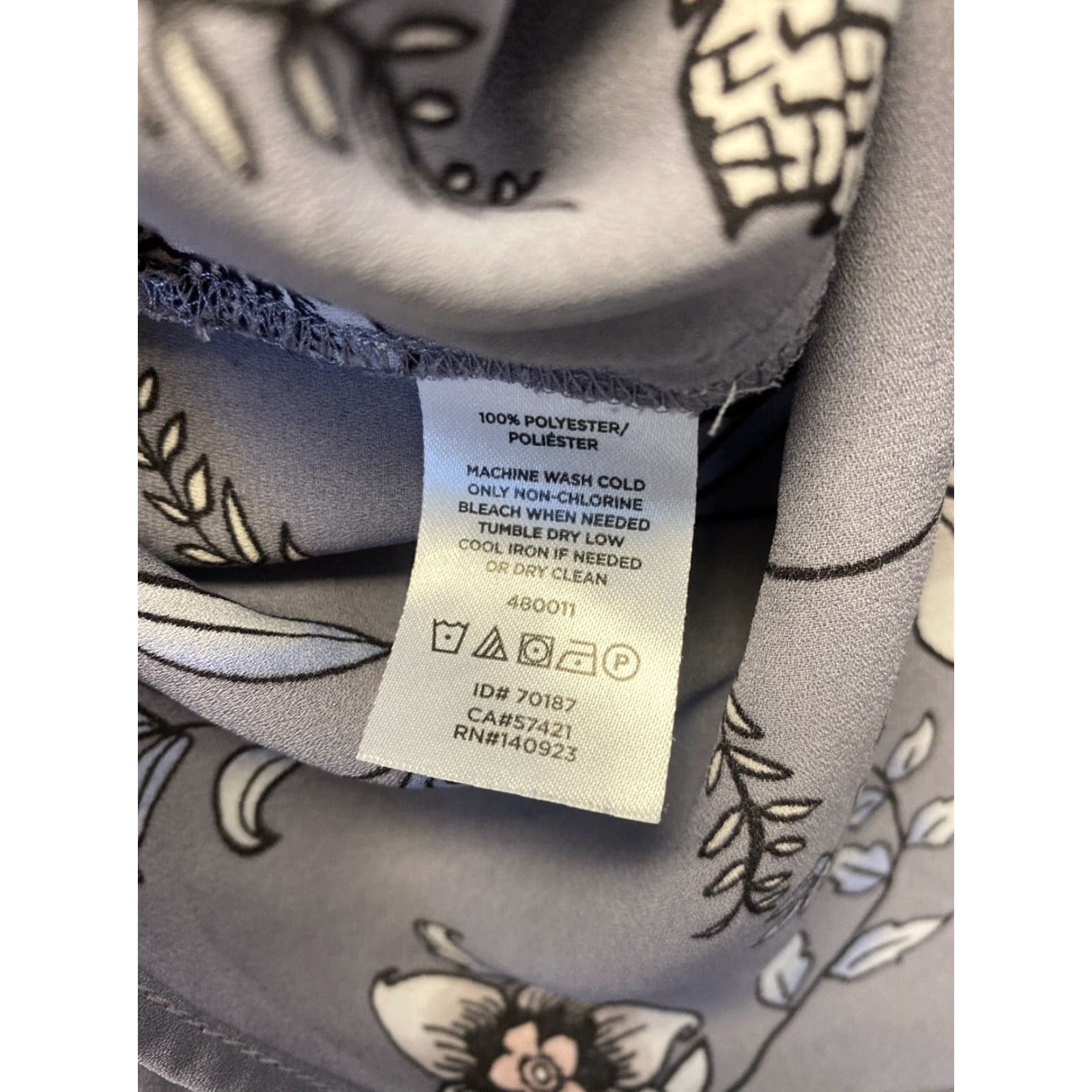 Ann Taylor VINTAGE Ann Taylor Loft Sheer Blouse Flowery Women’s PM Gray Size M / US 6-8 / IT 42-44 - 8 Thumbnail