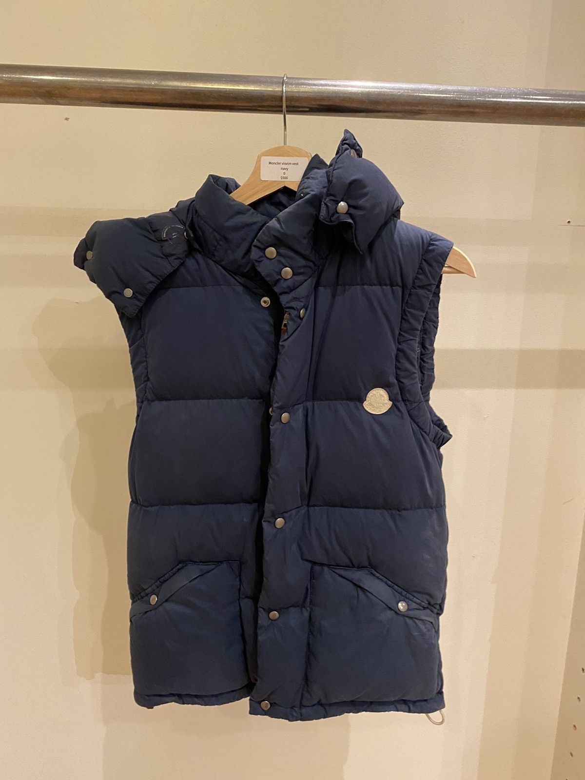 image of Moncler Visvim Vest in Navy, Men's (Size XS)