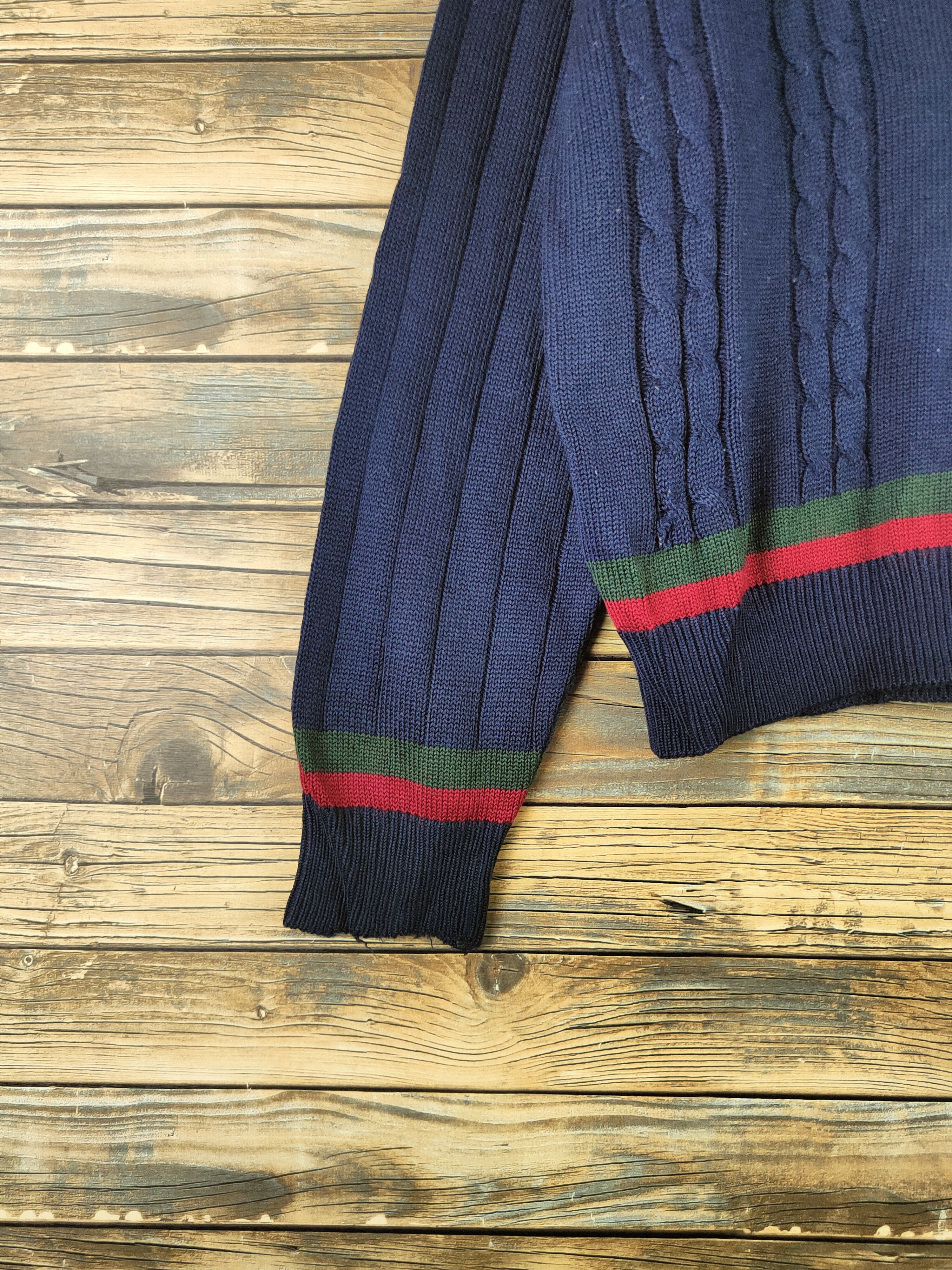 Japanese Brand DL Tombow Varsitymate Navy Knitwear Sweatshirts #46-385 Size US L / EU 52-54 / 3 - 4 Thumbnail