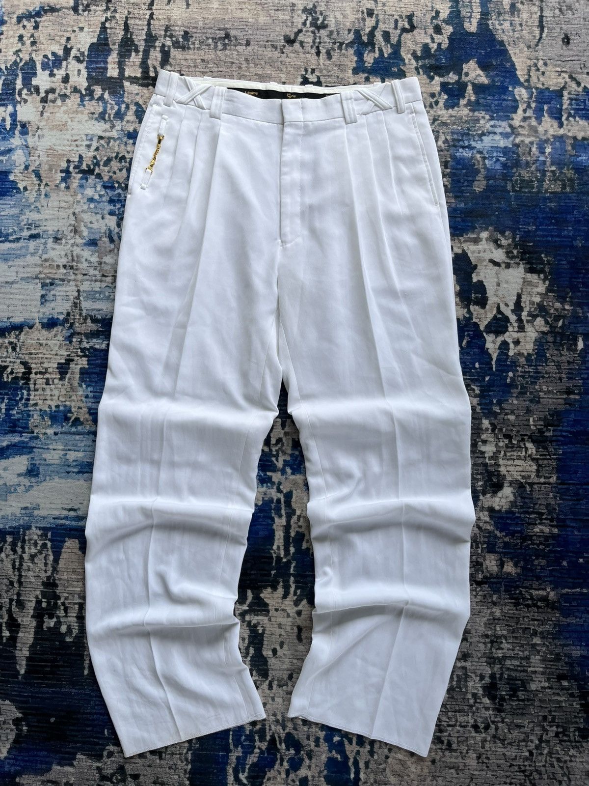 Designer × MCM Vintage MCM Pocket Logo Relaxed Pants (Office boy) Size US 32 / EU 48 - 2 Thumbnail