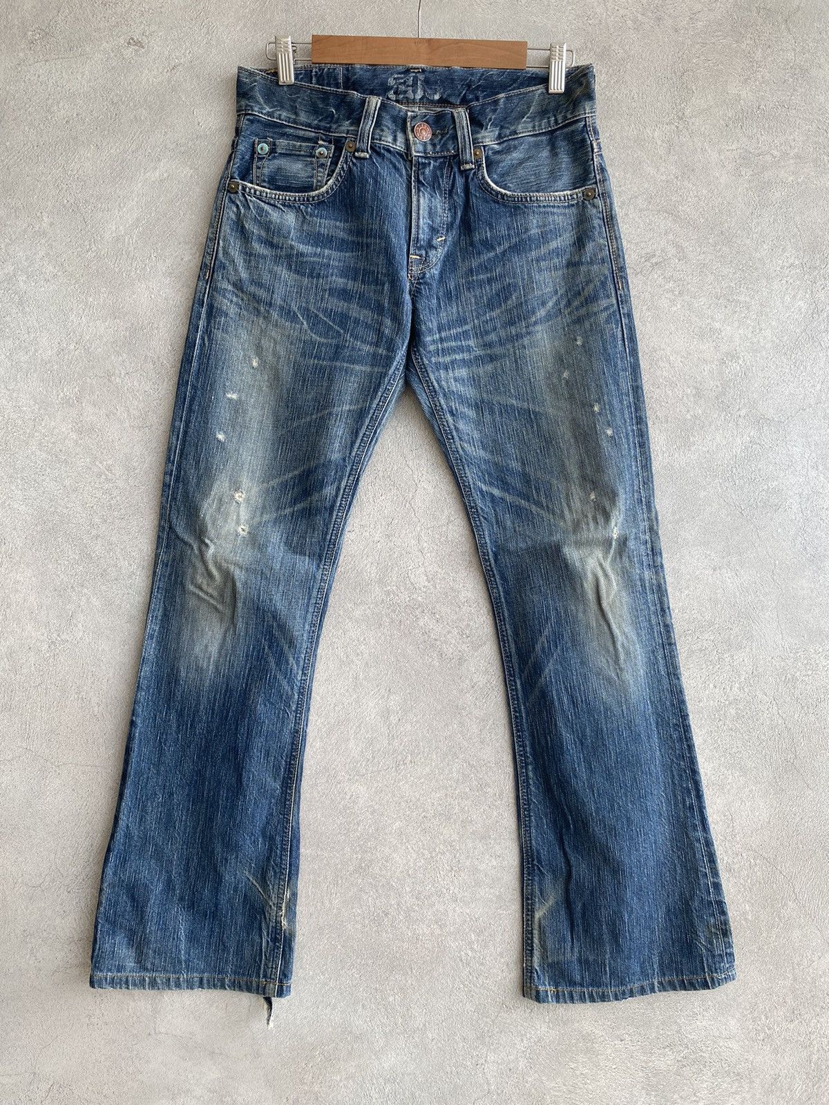 Edwin × Hysteric Glamour × If Six Was Nine VINTAGE EDWIN 503 BLUE TRIP DISTRESSED JEANS Size US 29 - 1 Thumbnail