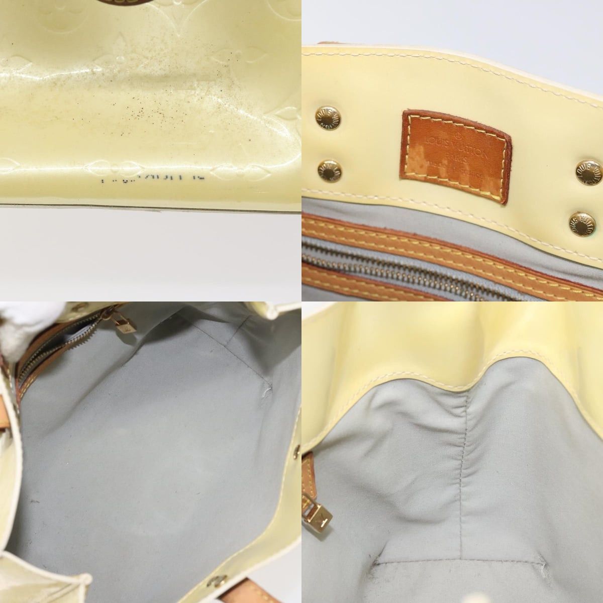 Louis Vuitton LOUIS VUITTON Monogram Vernis Reade PM Hand Bag Perle M91336 Size ONE SIZE - 11 Thumbnail