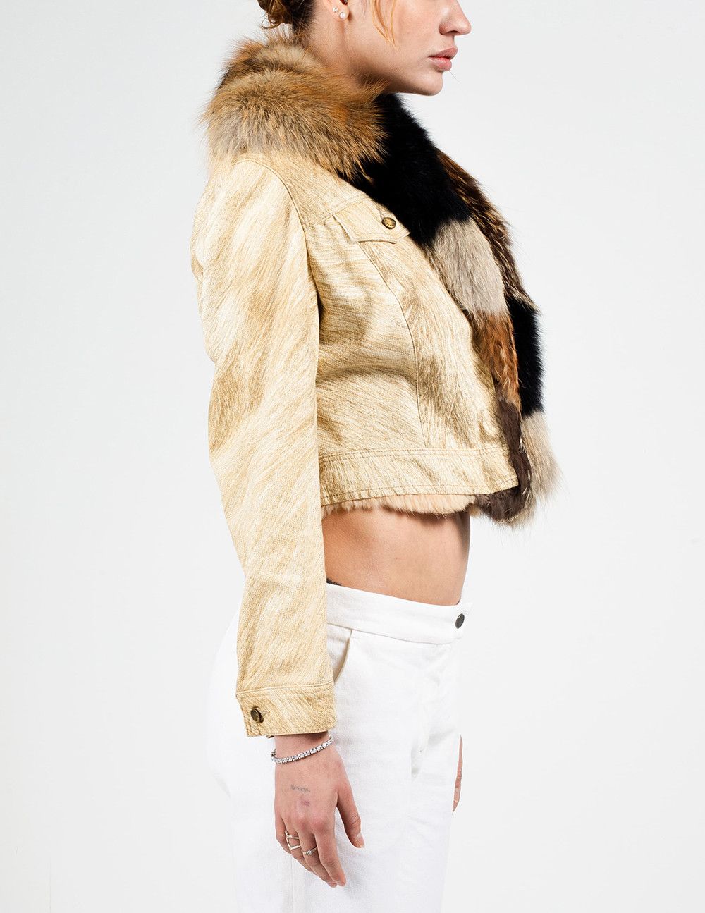 Roberto Cavalli Roberto Cavalli Fur Trucker Jacket Size S / US 4 / IT 40 - 8 Thumbnail