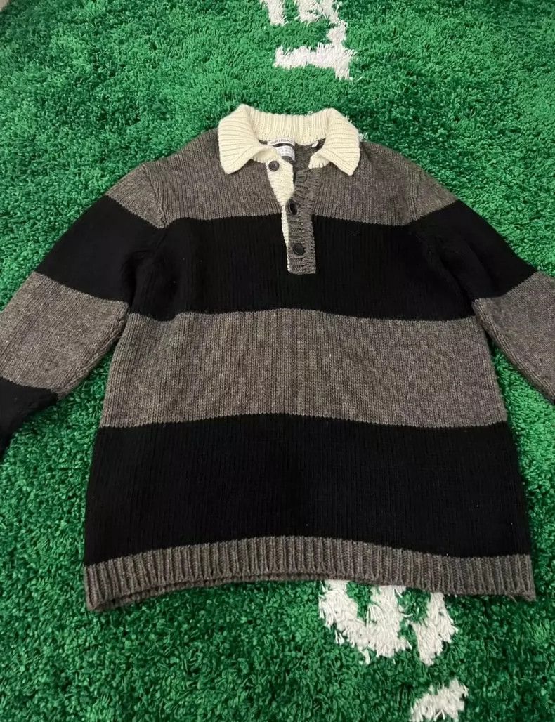 Our Legacy Our Legacy size50 Striped polo sweater Size US M / EU 48-50 / 2 - 1 Thumbnail