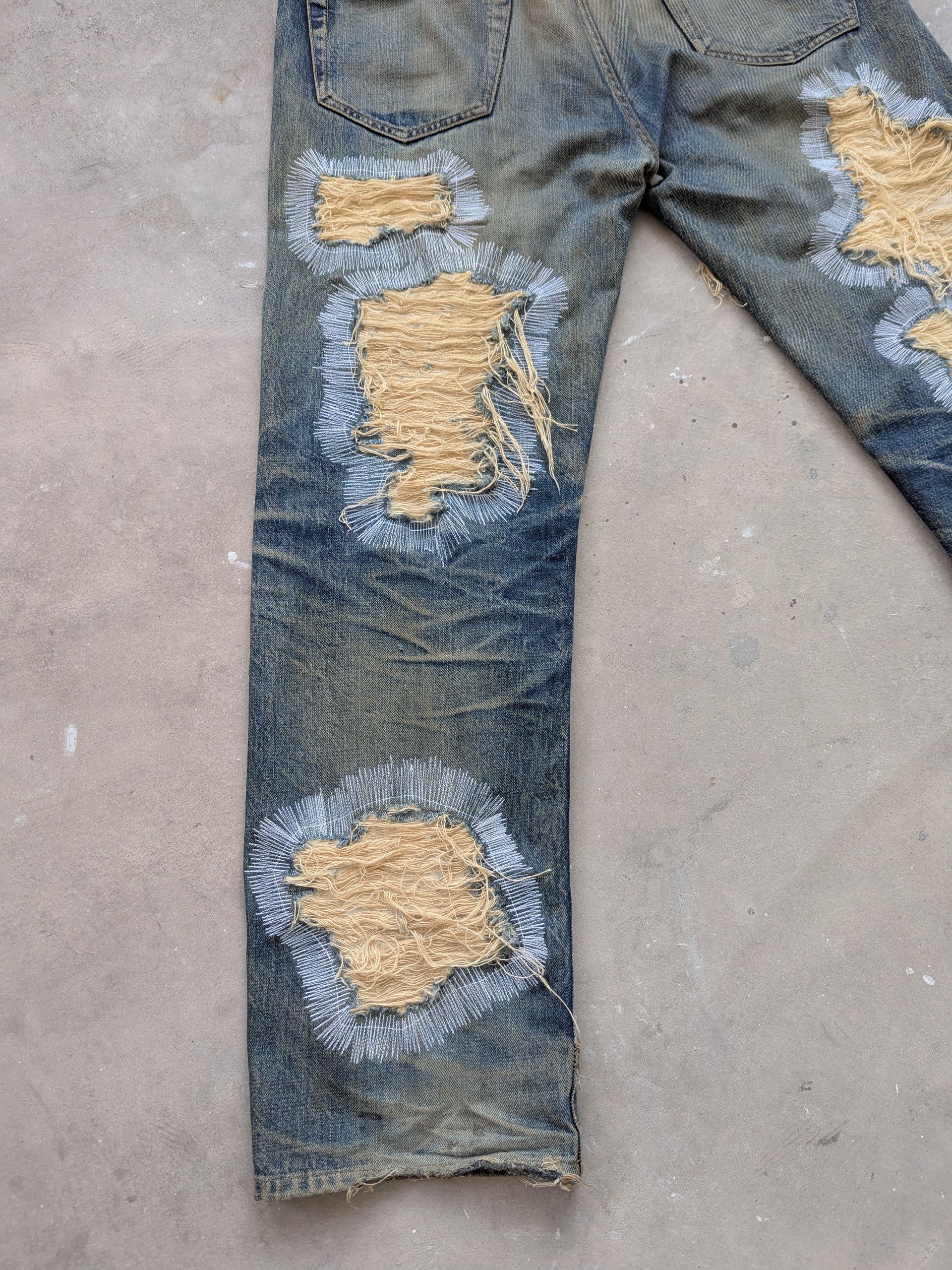 Sugar Cane × Vintage Vintage 90s Sugar Cane Selvedge Distressed Denim Size US 34 / EU 50 - 24 Thumbnail