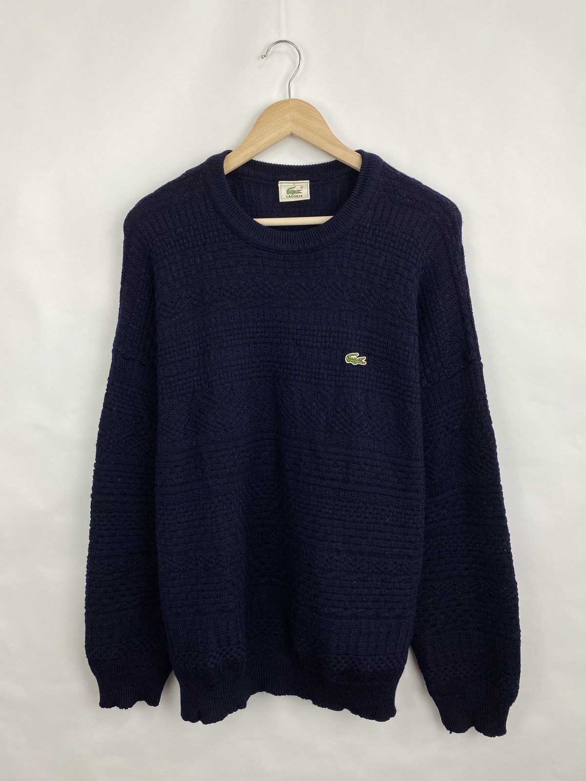 Lacoste 🇫🇷 Vintage 90s Lacoste Wool Knit Sweater made in France Size US XXL / EU 58 / 5 - 3 Thumbnail