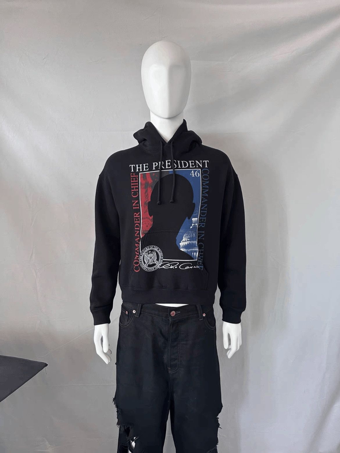Vetements Vetements Obama Figure Print Hoodie Size US M / EU 48-50 / 2 - 1 Thumbnail